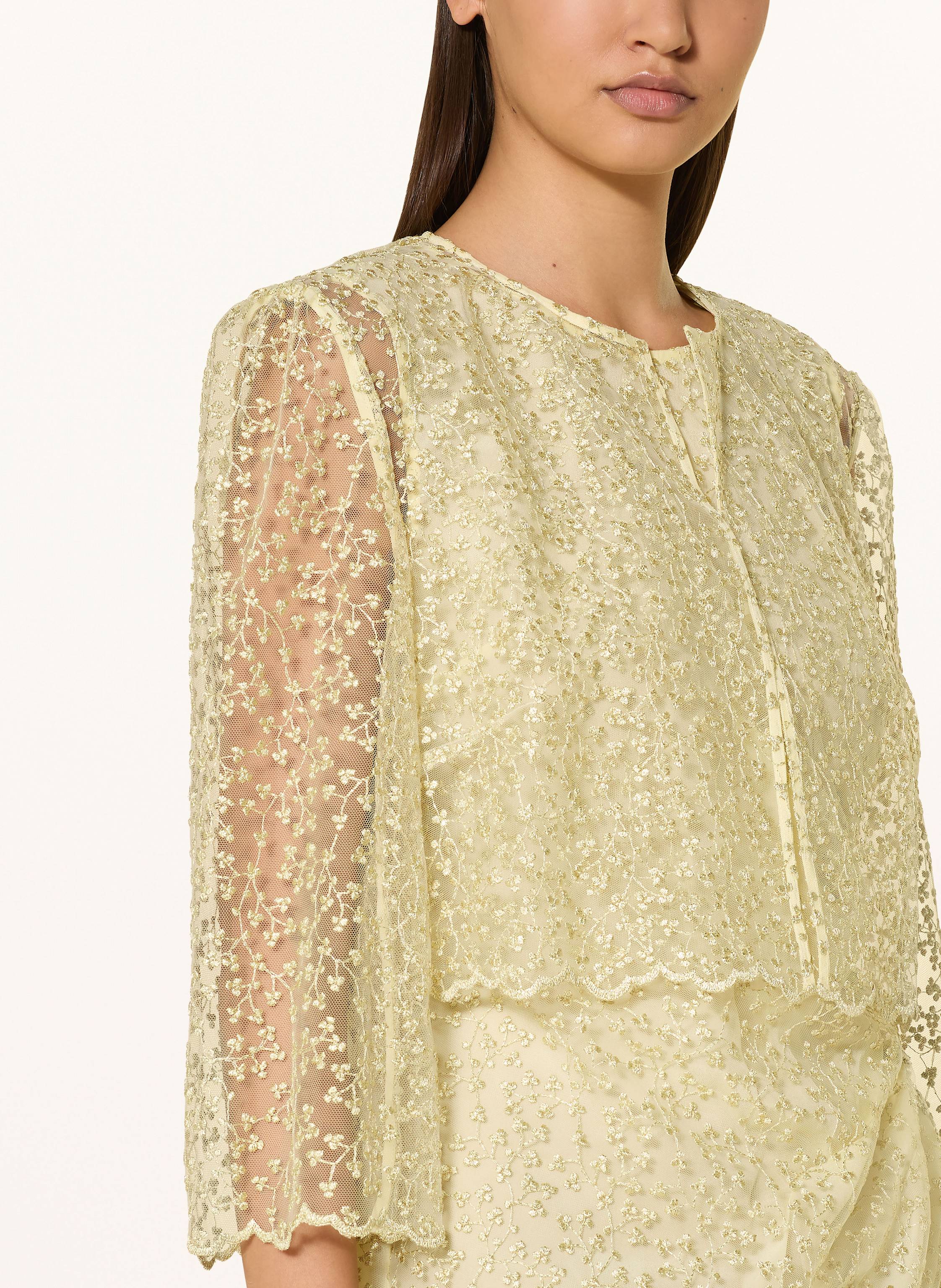 Thumbnail - Marc Cain Bolero Mit Glitzergarn gelb