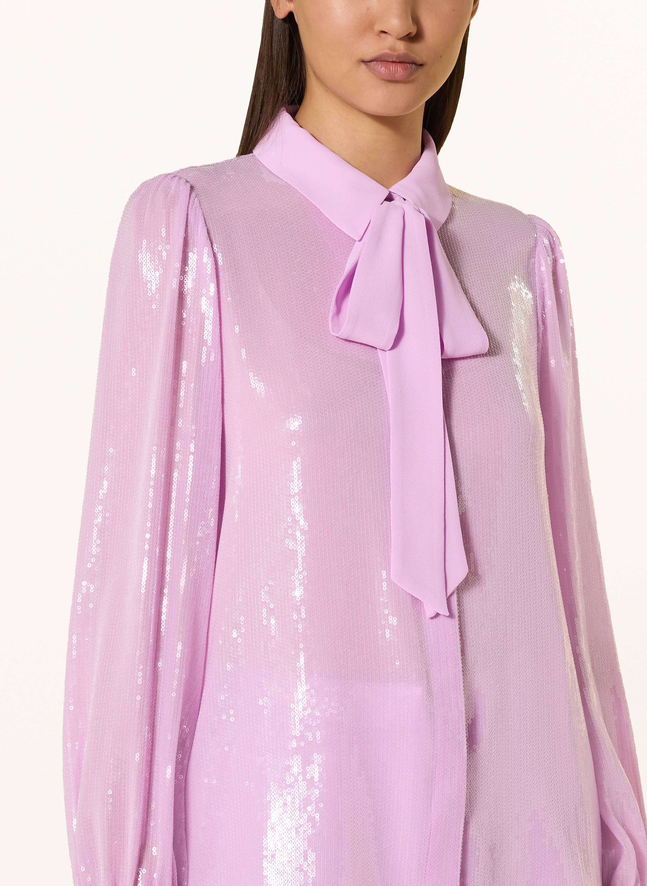 Thumbnail - Marc Cain Hemdbluse Mit Pailletten Und Abnehmbarer Schluppe rosa
