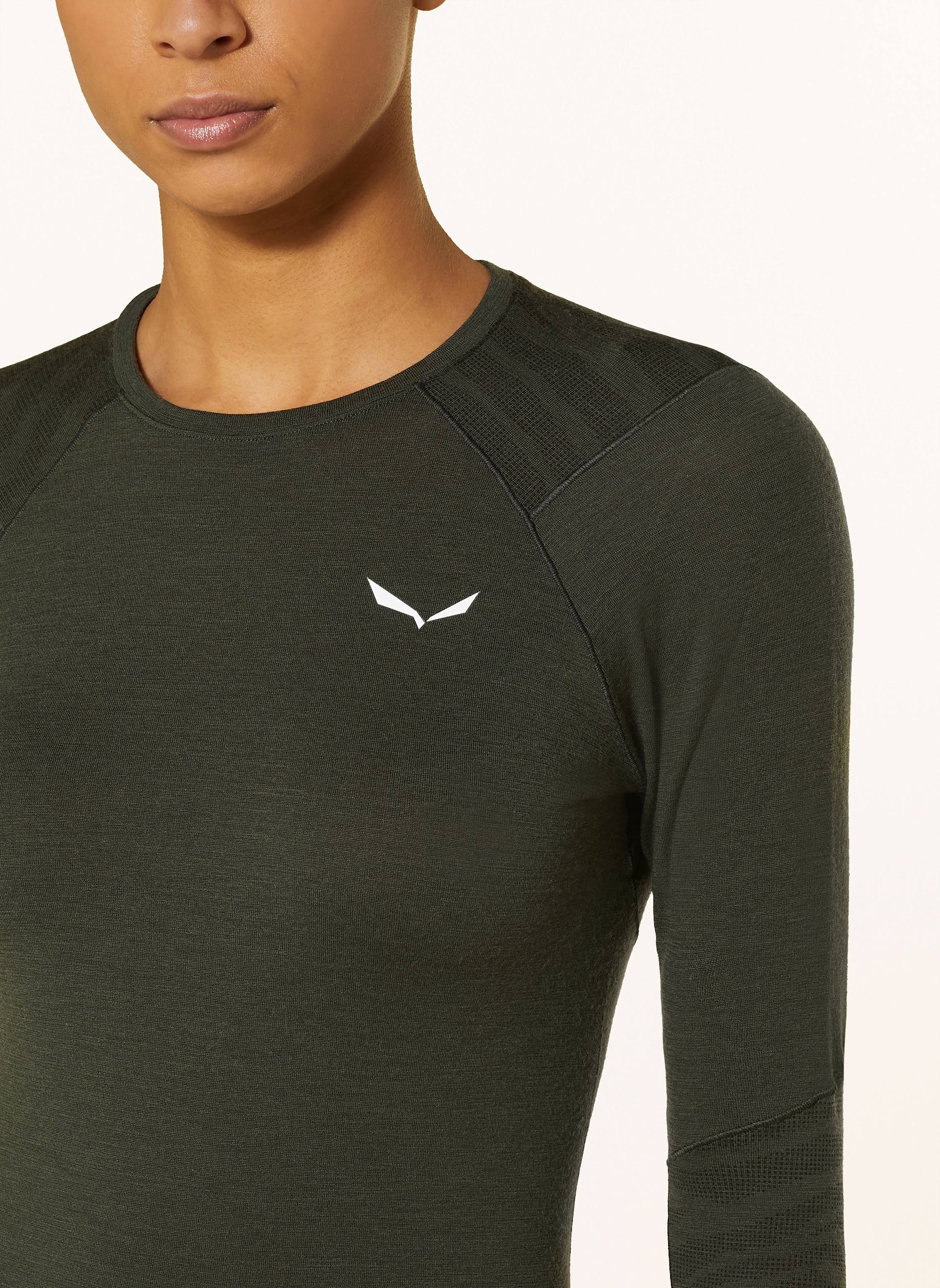 Thumbnail - Salewa Funktionswäsche-Shirt Cristallo Aus Merinowolle gruen