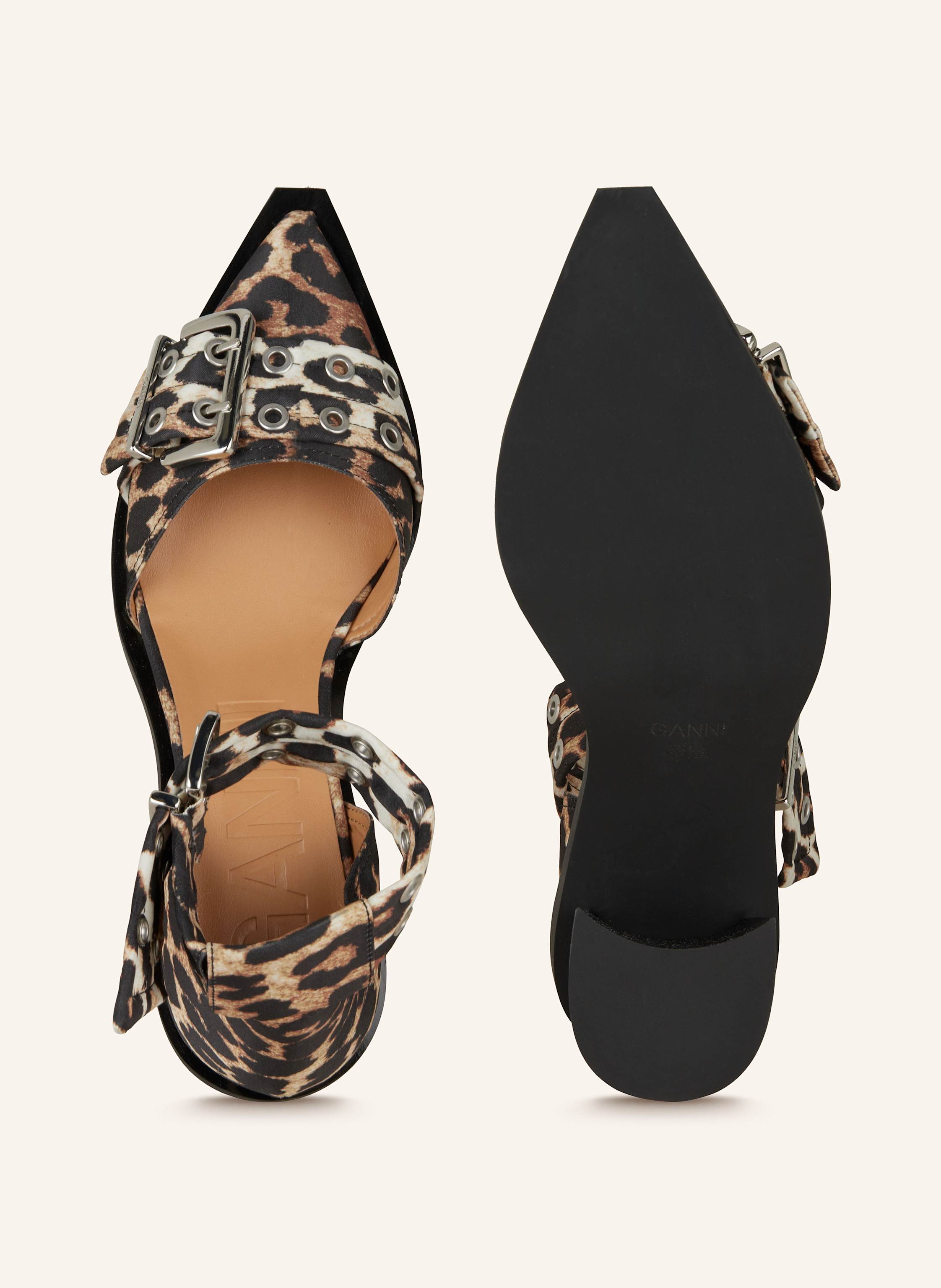 Thumbnail - Ganni Pumps beige