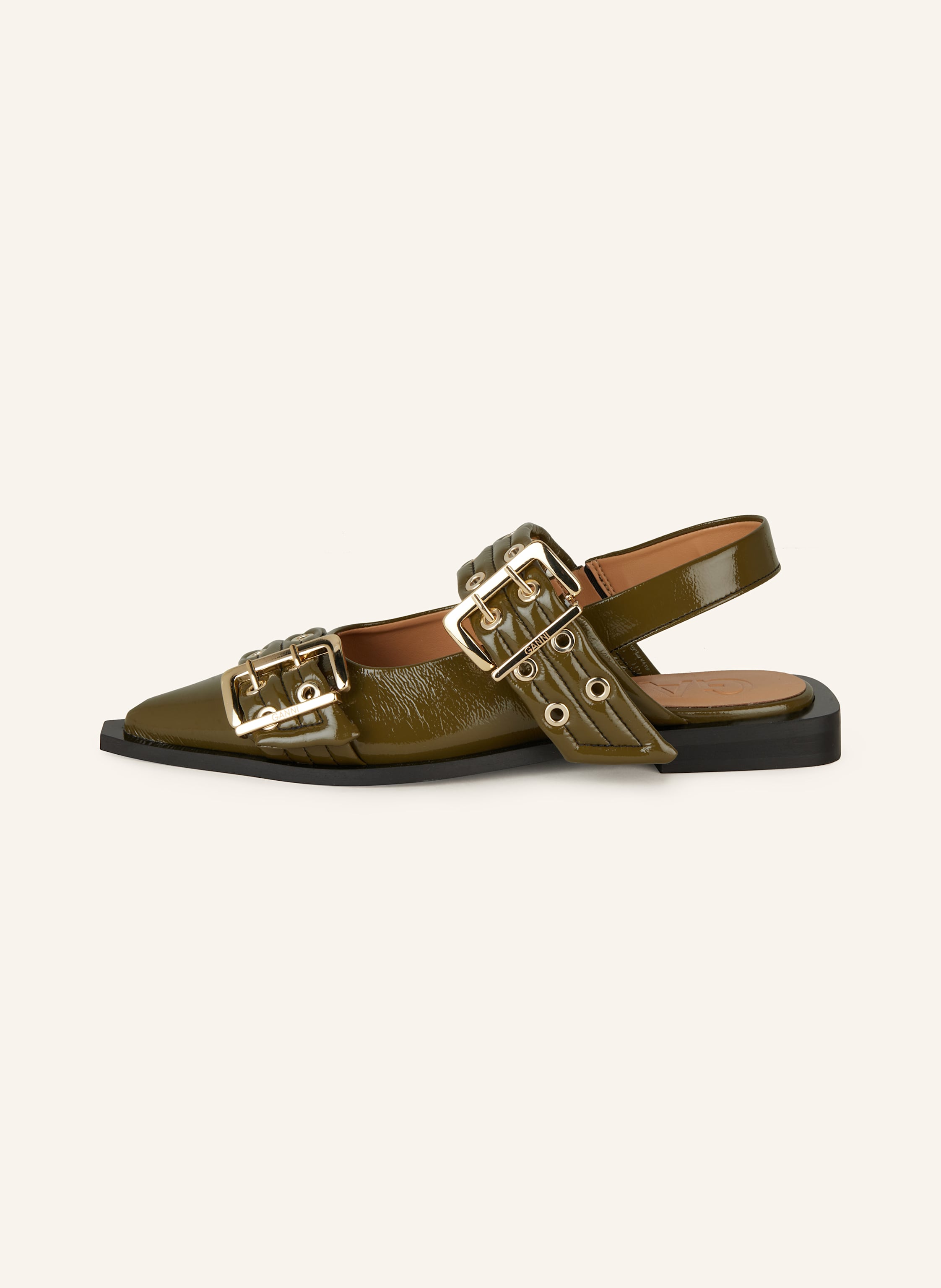 Thumbnail - Ganni Slingballerinas gruen