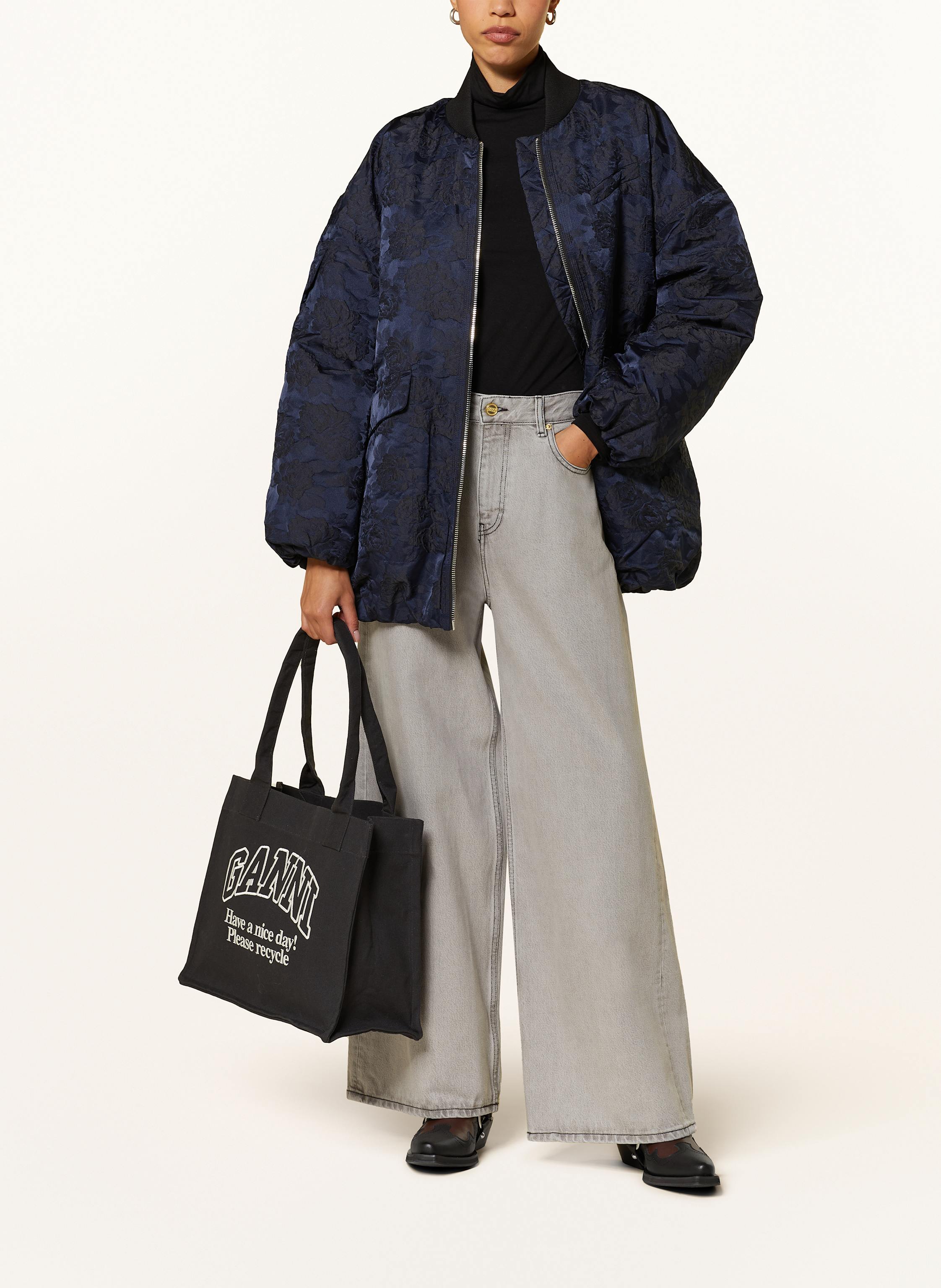 Thumbnail - Ganni Shopper schwarz