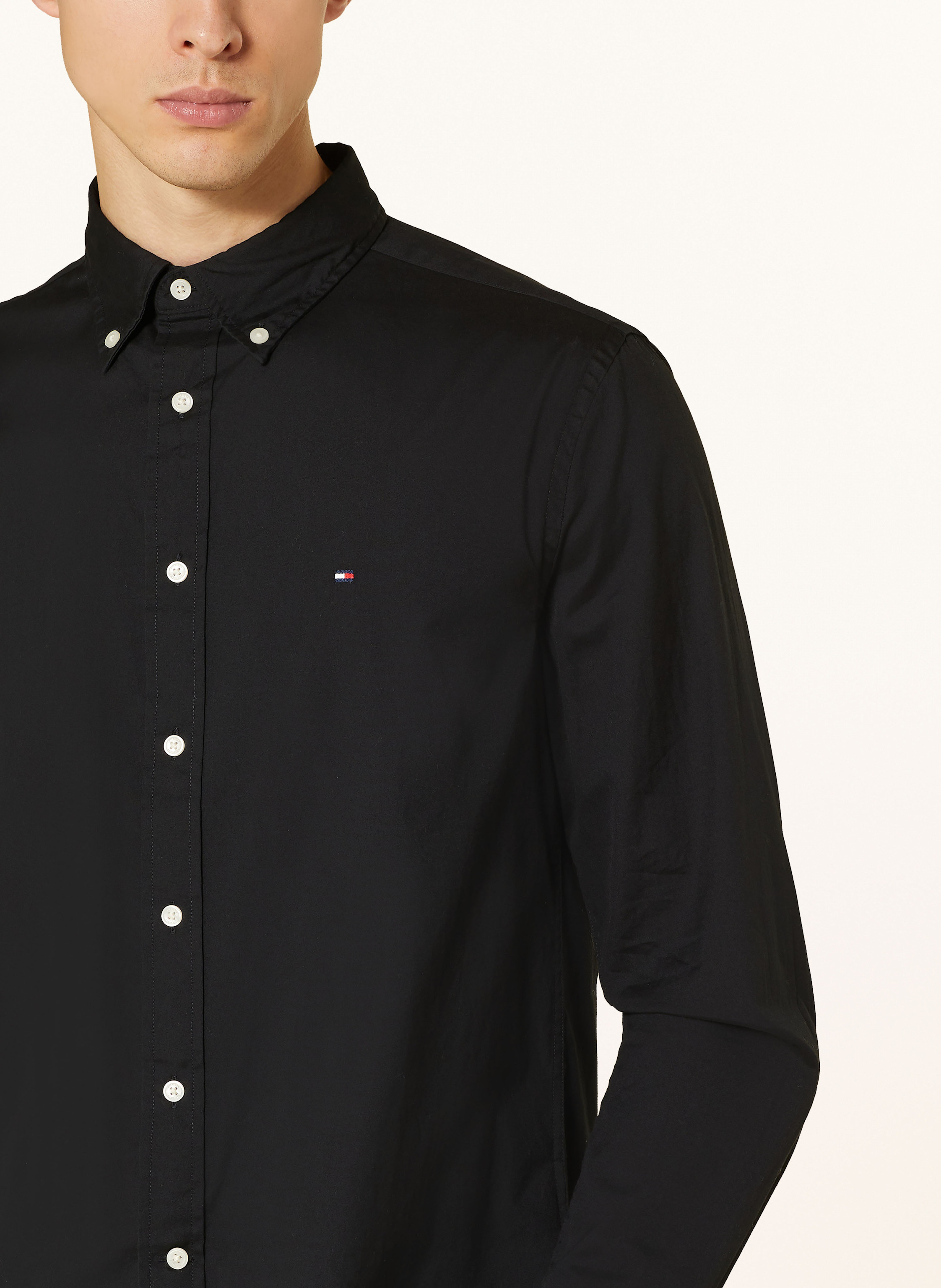 Thumbnail - Tommy Hilfiger Hemd Regular Fit schwarz