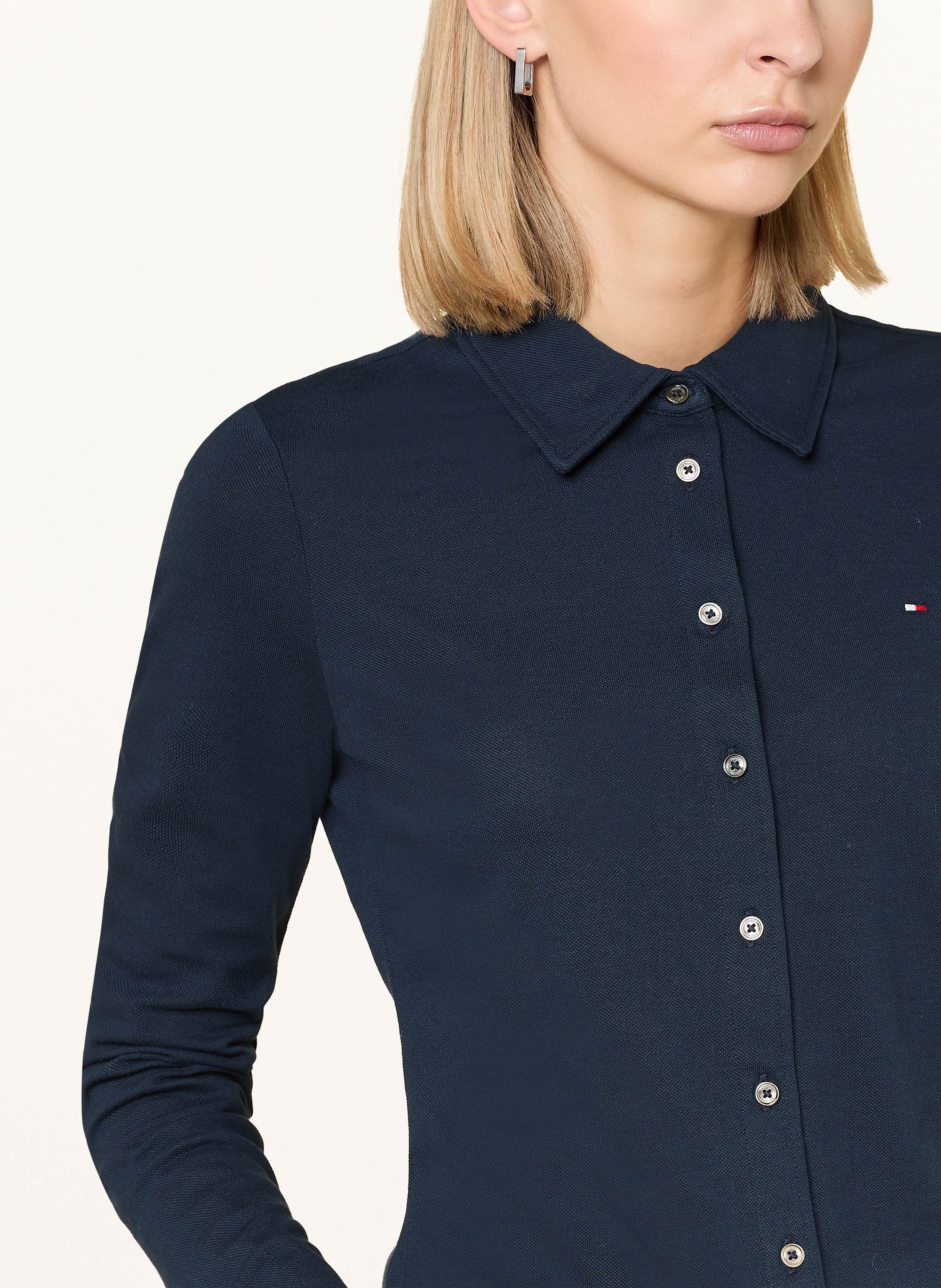 Thumbnail - Tommy Hilfiger Hemdbluse Aus Piqué blau