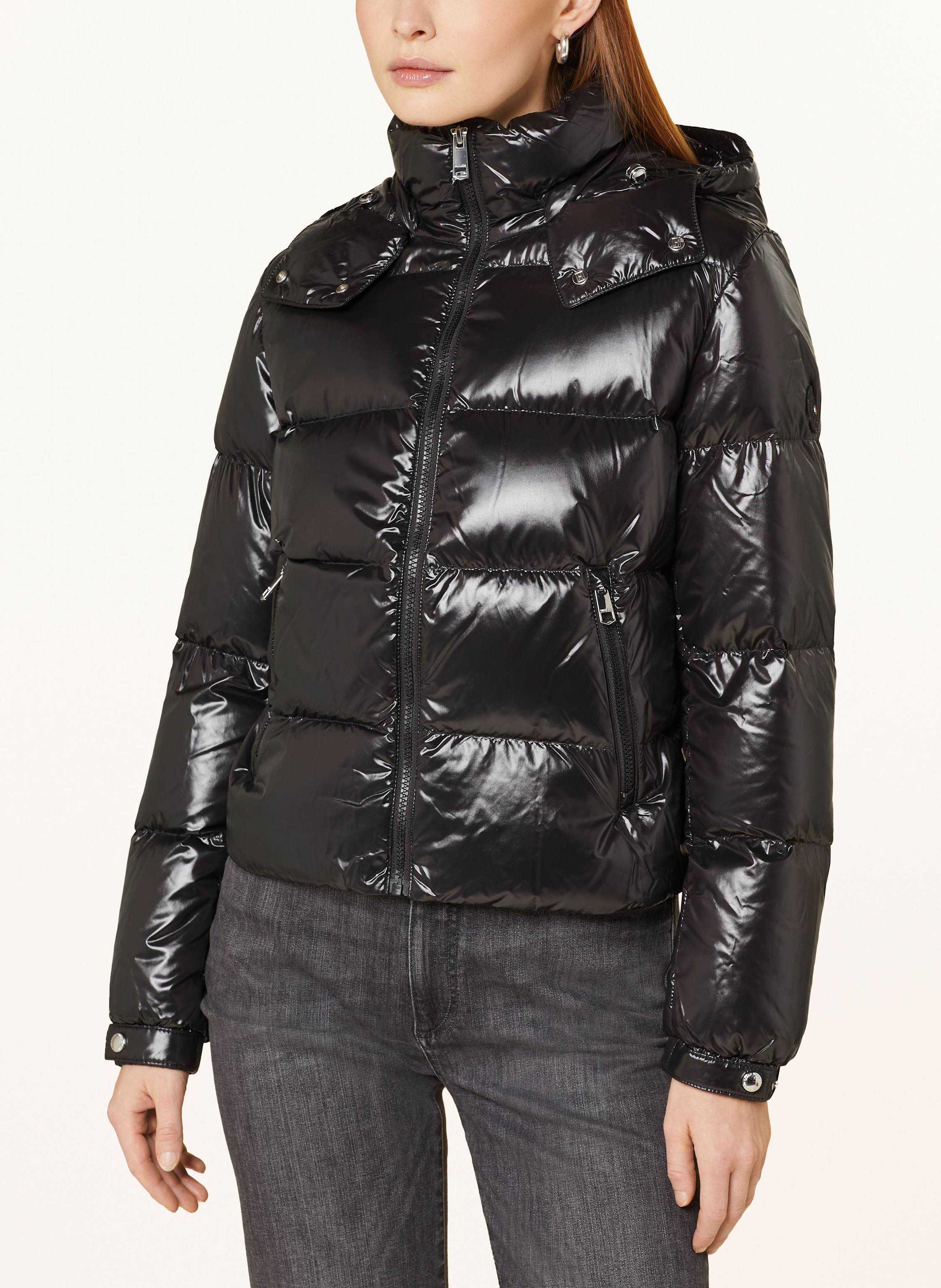 Thumbnail - Tommy Hilfiger Daunenjacke Mit Abnehmbarer Kapuze schwarz