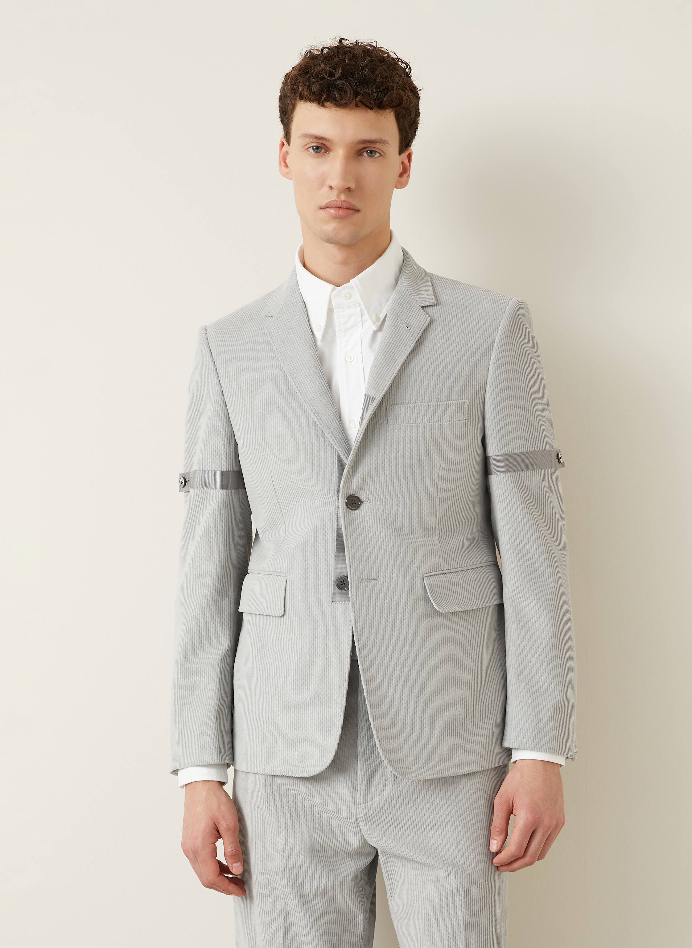 Thumbnail - Thom Browne. Anzugsakko Extra Slim Fit Aus Cord grau