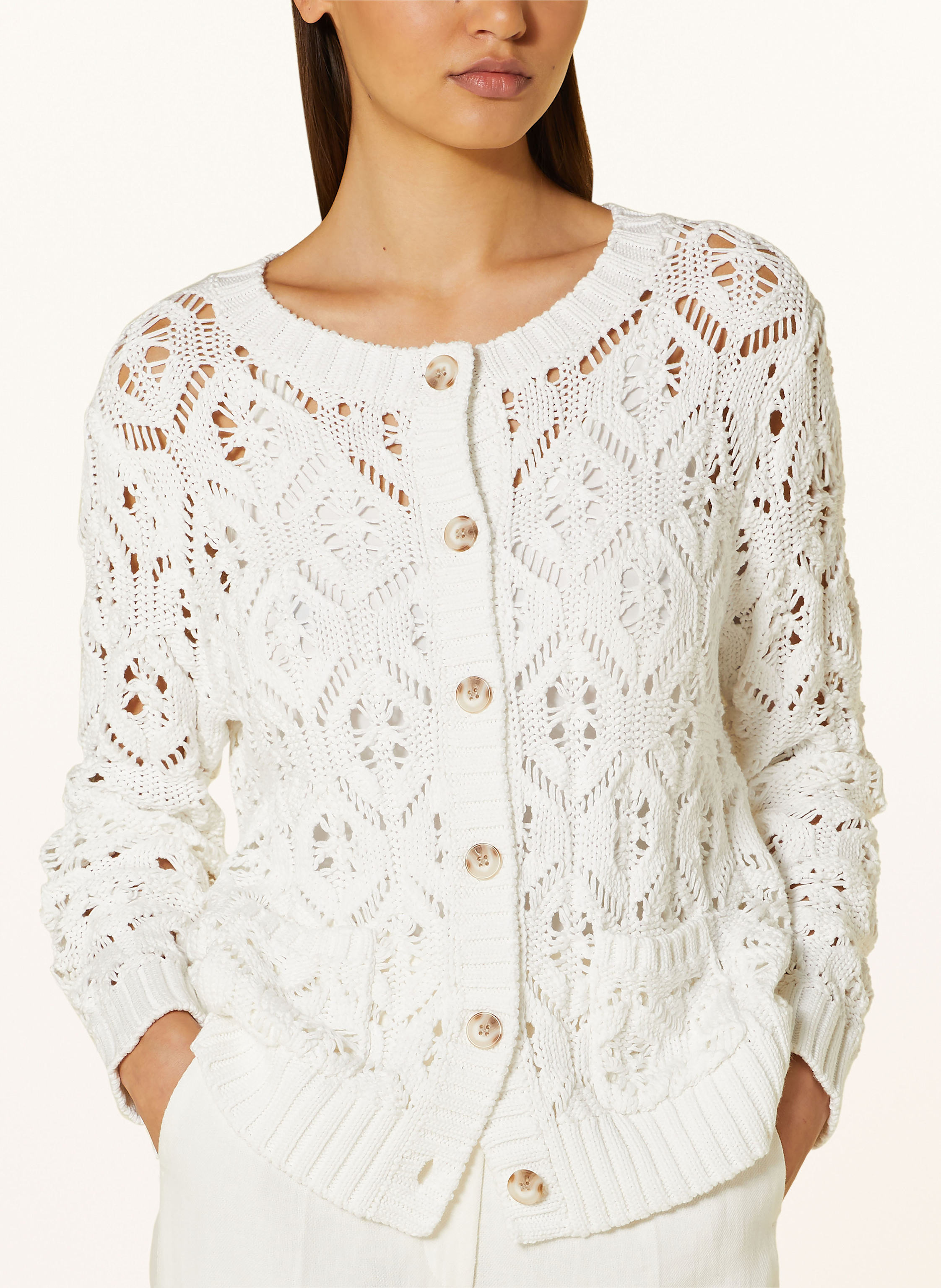 Thumbnail - Lilienfels Strickjacke weiss
