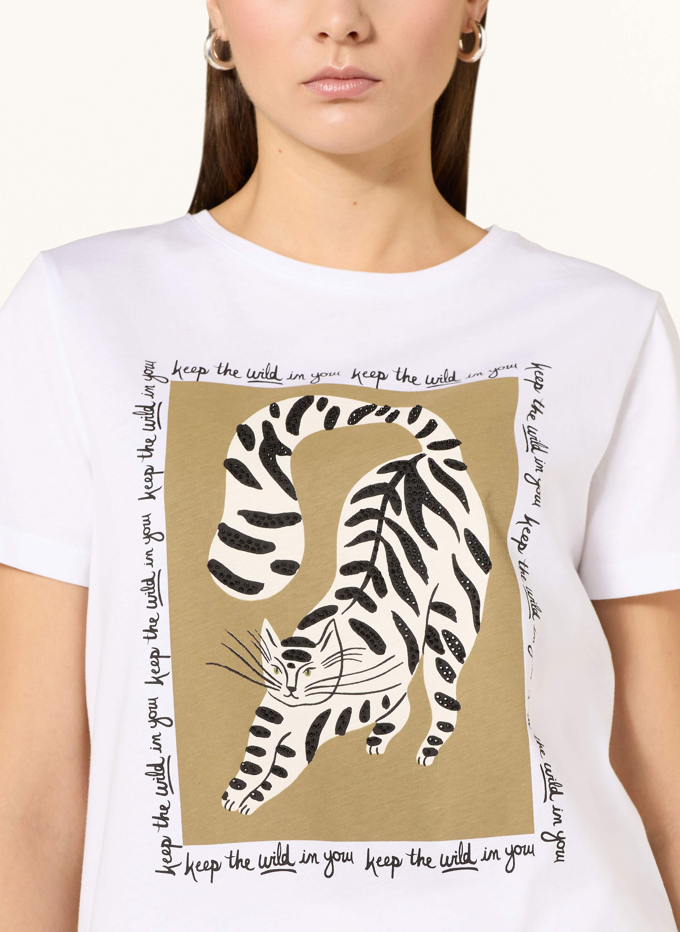 Thumbnail - Darling Harbour T-Shirt Mit Schmucksteinen weiss