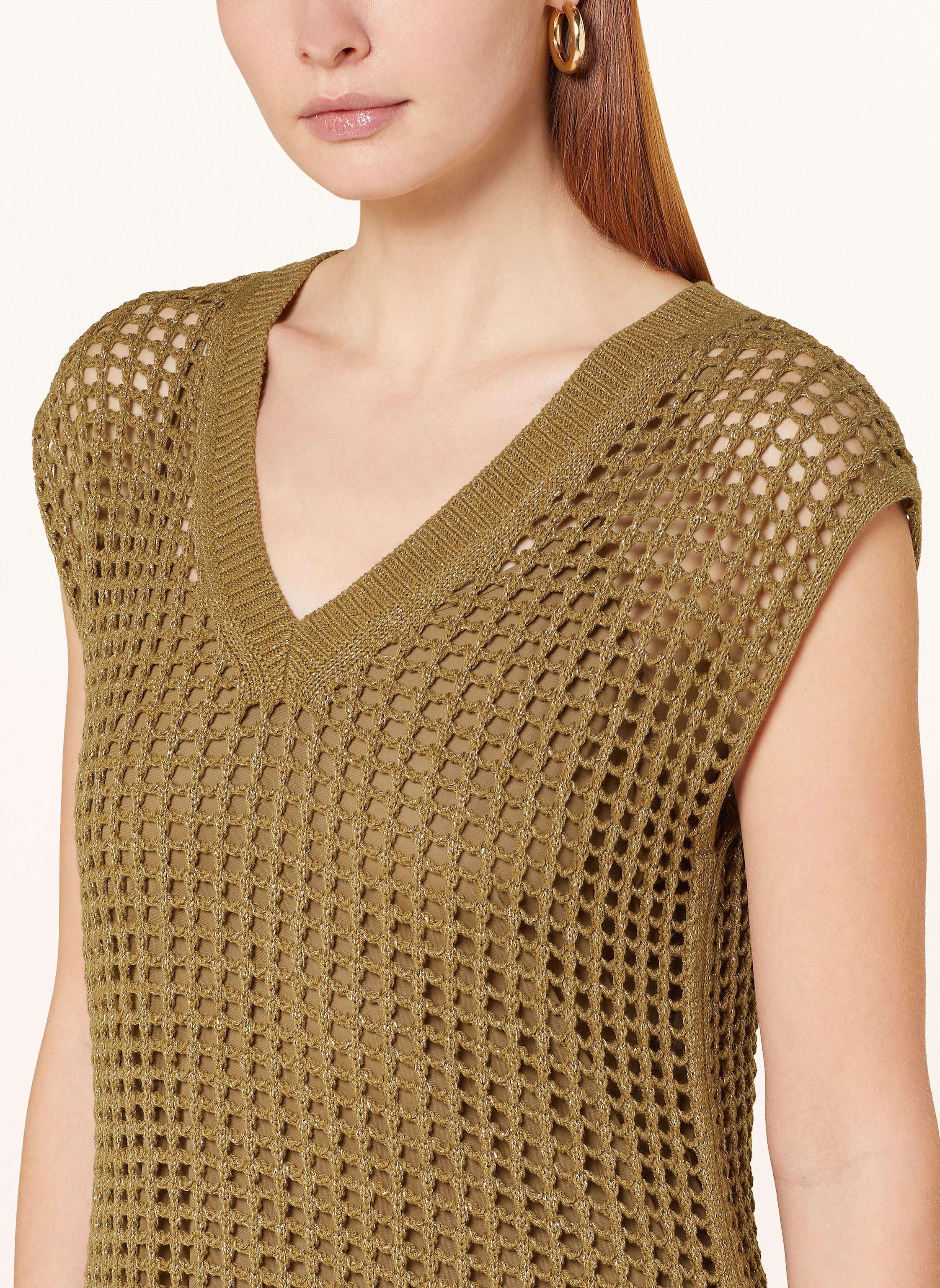 Thumbnail - Darling Harbour Strickkleid Mit Glitzergarn braun