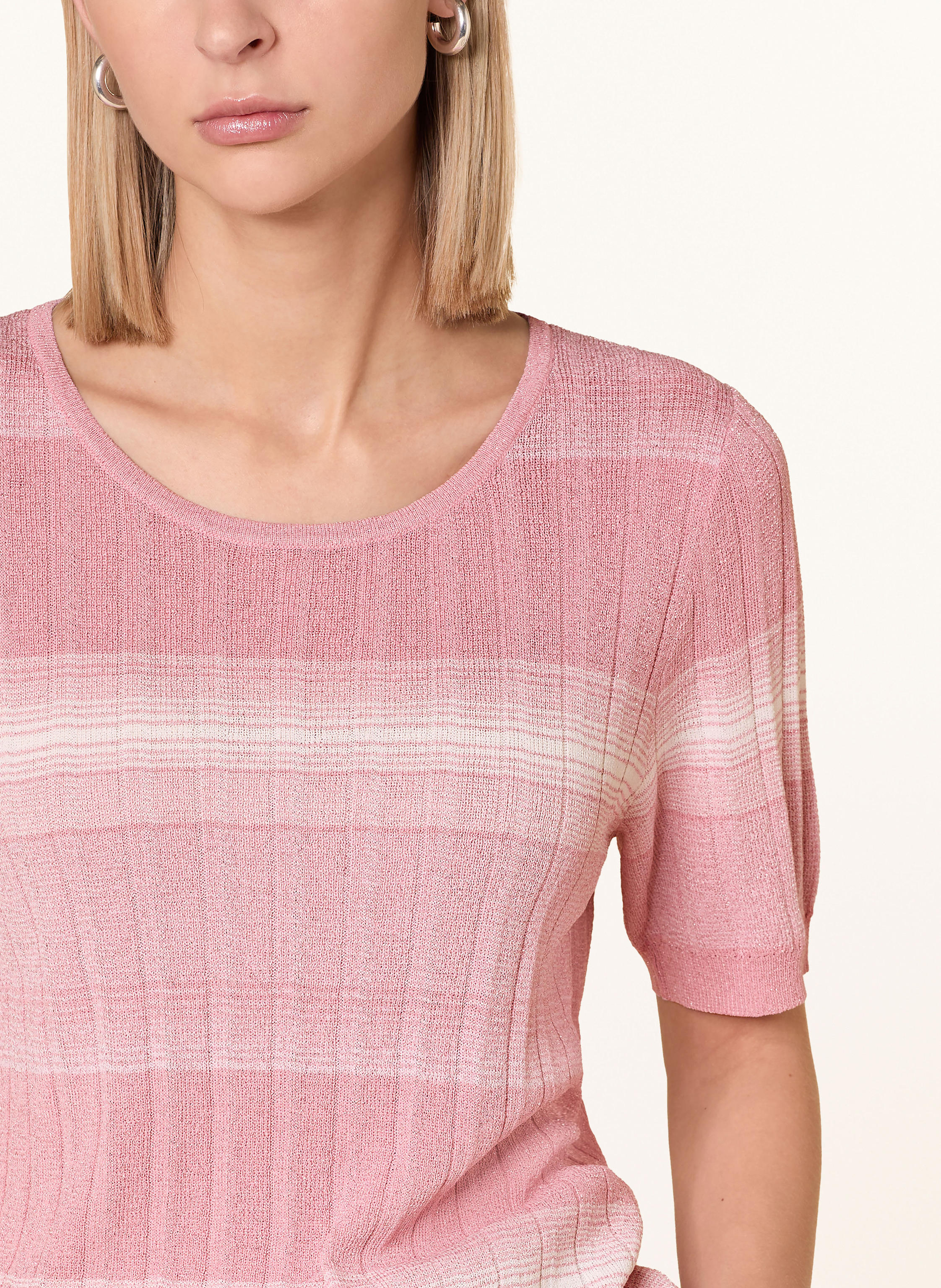 Thumbnail - Darling Harbour Strickshirt Mit Glitzergarn rosa