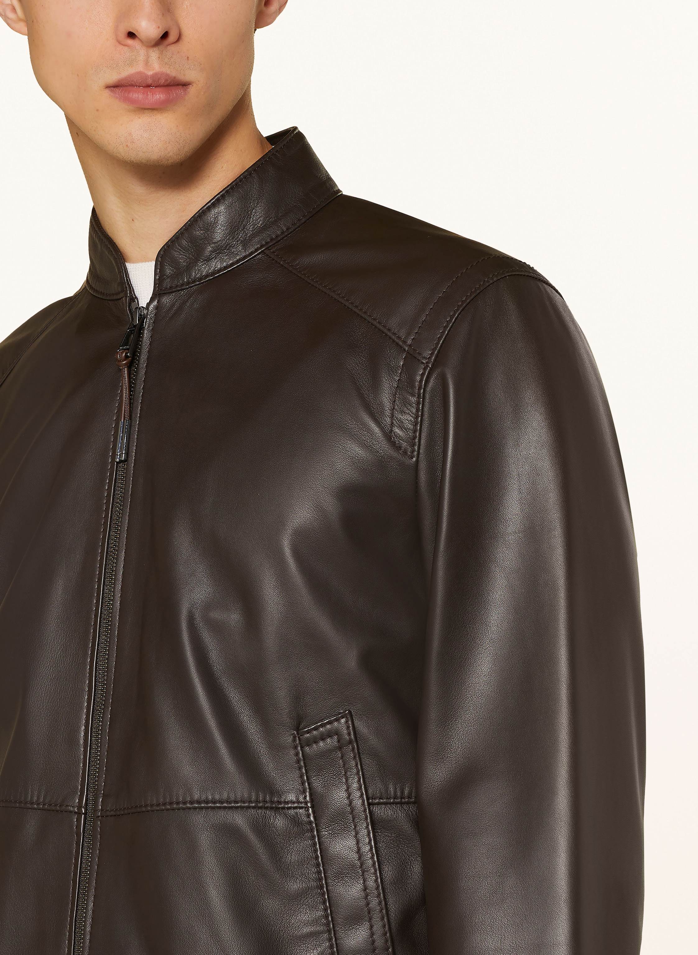 Thumbnail - Windsor. Lederblouson Borello braun