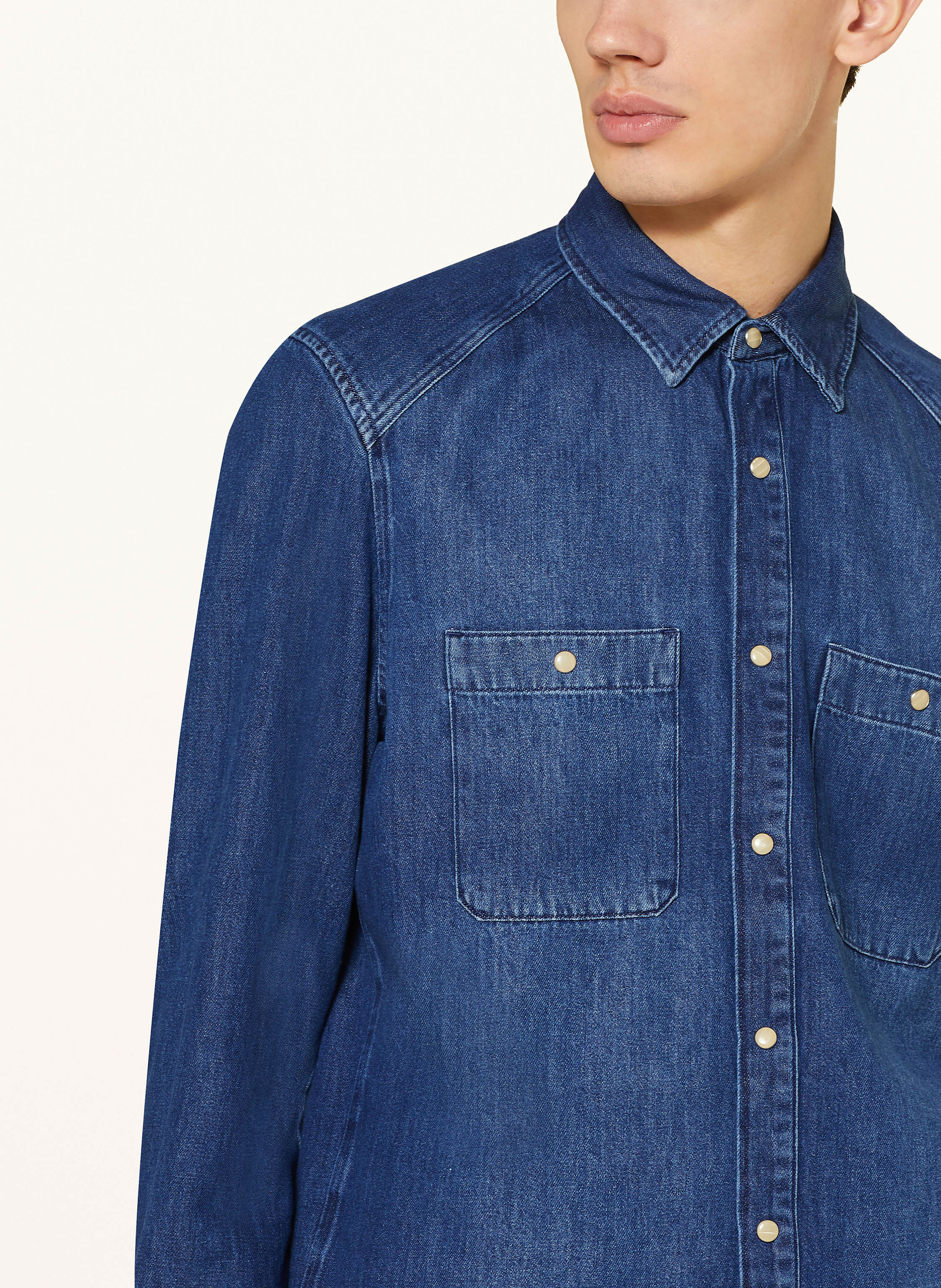 Thumbnail - Drykorn Jeanshemd Nowen Regular Fit blau