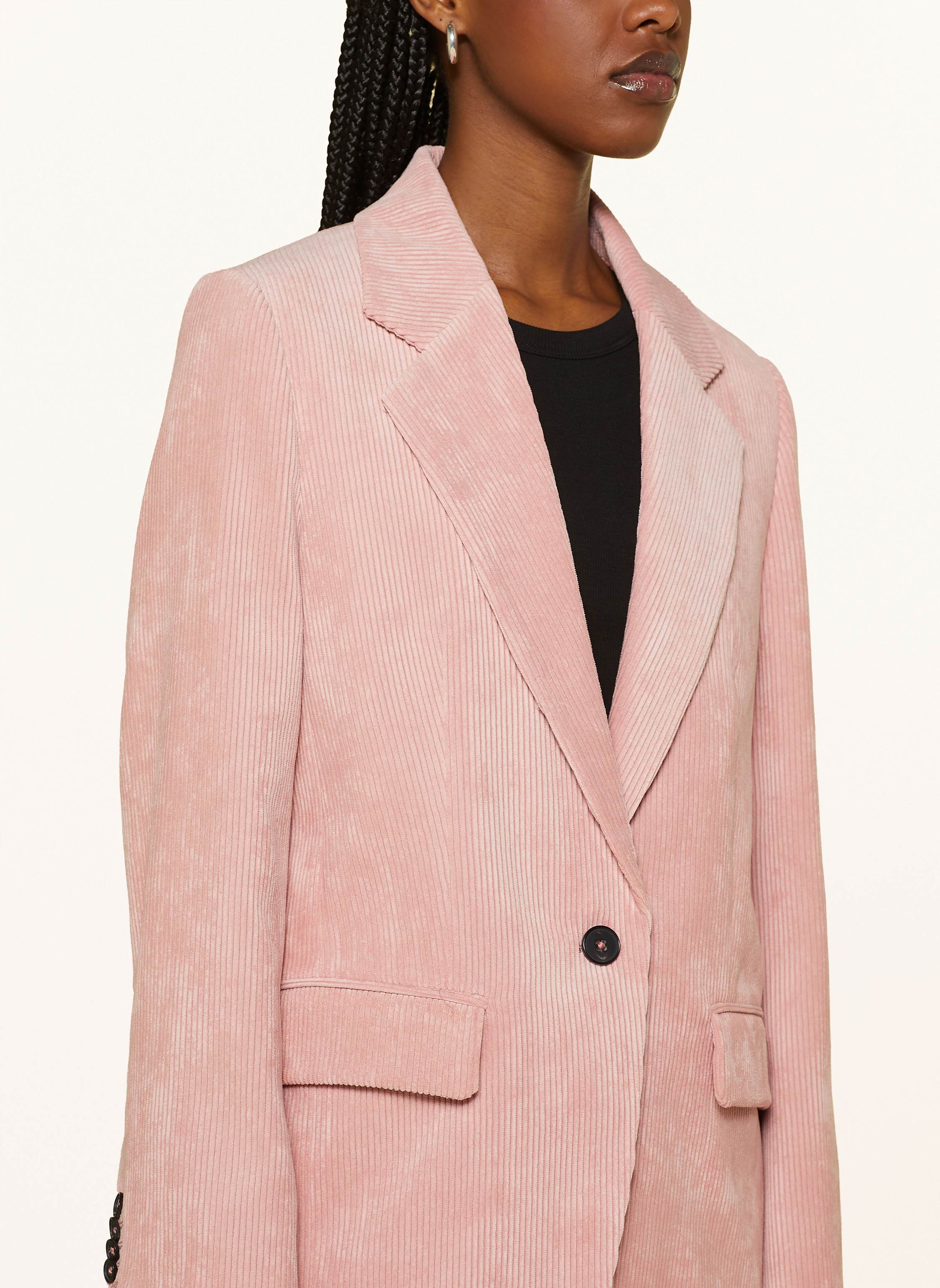 Thumbnail - Drykorn Longblazer Glendale Aus Cord rosa