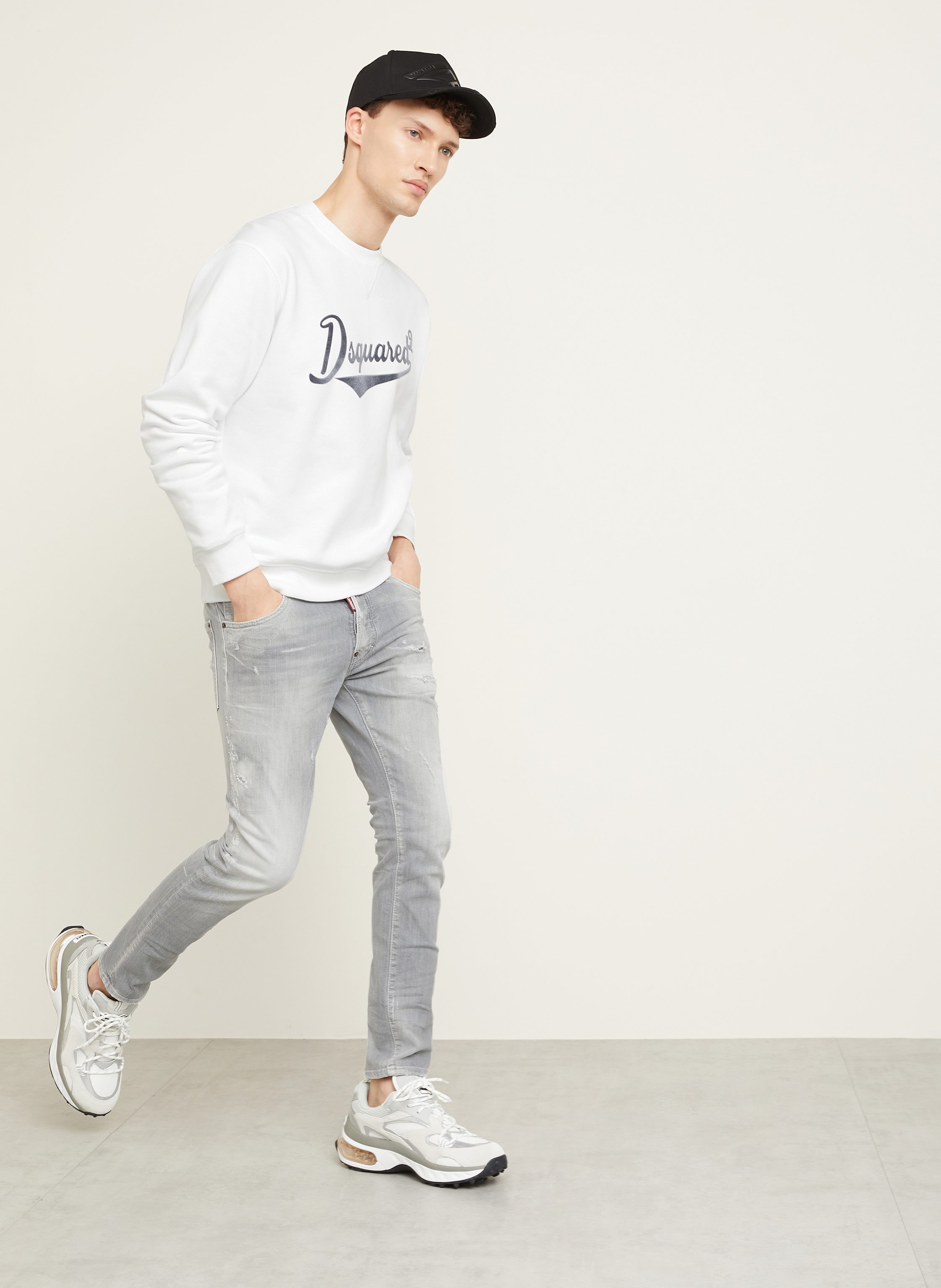 Thumbnail - dsquared2 Sweatshirt Cool Fit weiss