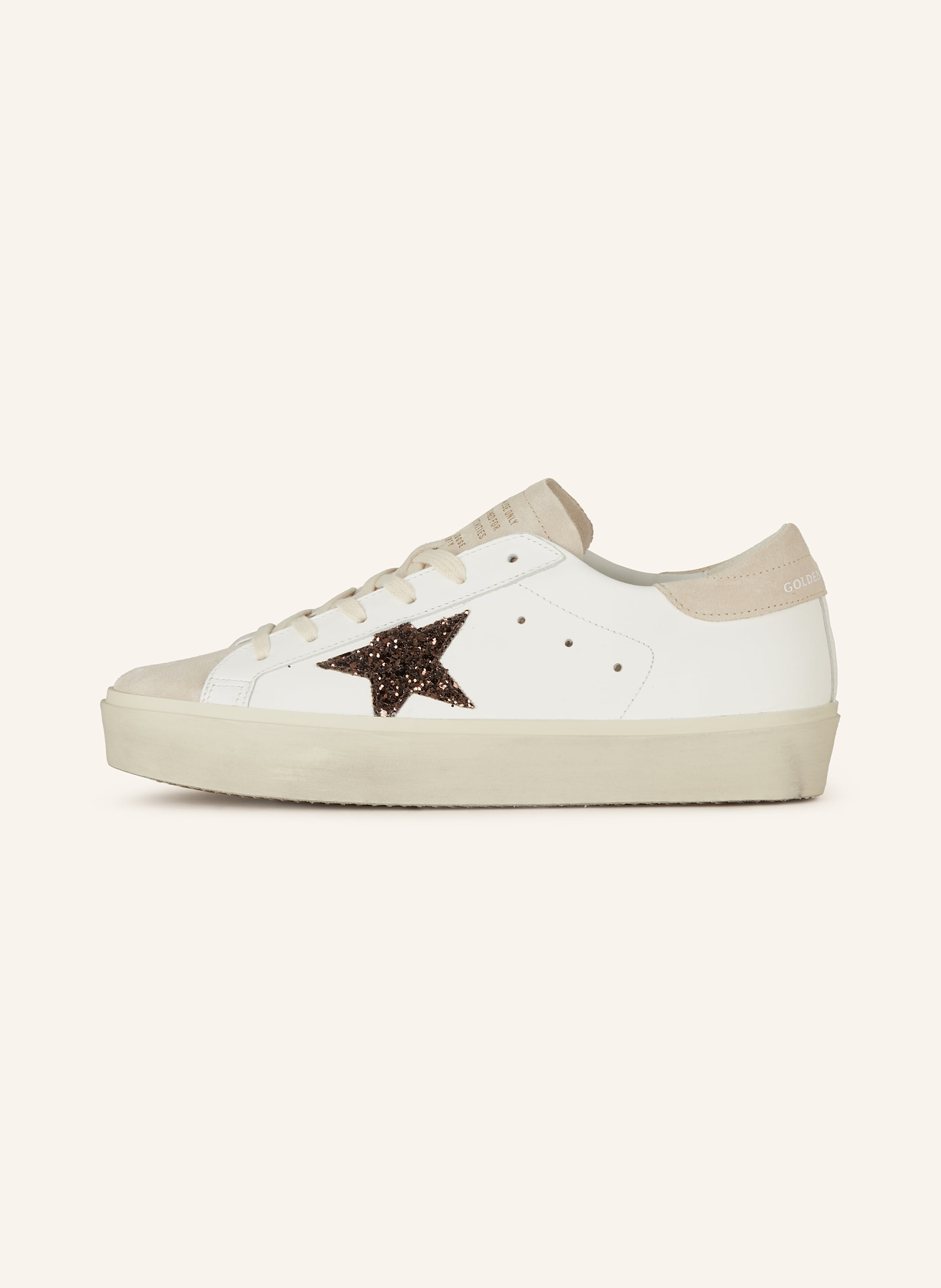 Thumbnail - Golden Goose Sneaker Hi Star Mit Pailletten weiss