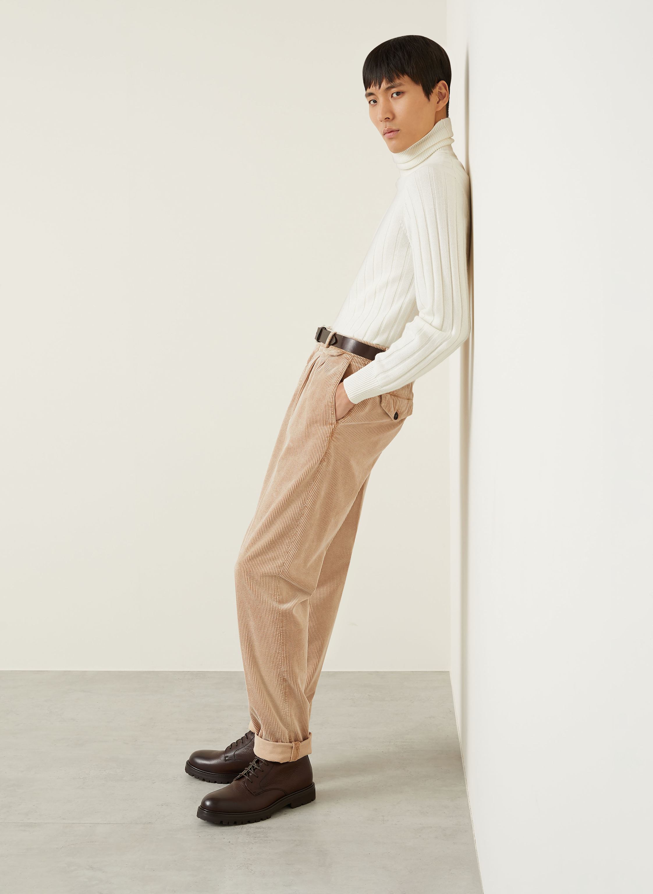 Thumbnail - Brunello Cucinelli Cordhose Leisure Fit beige