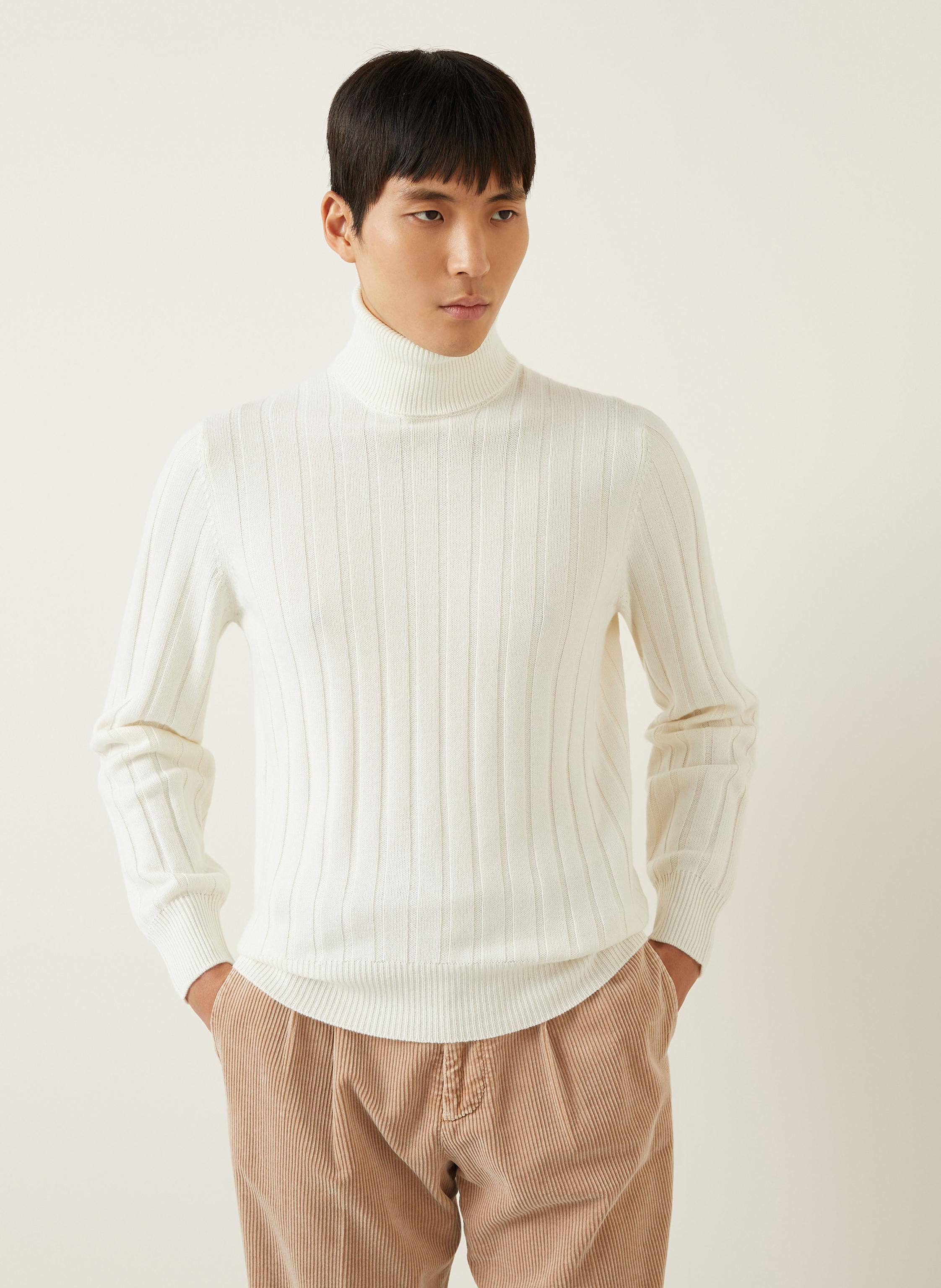 Thumbnail - Brunello Cucinelli Rollkragenpullover weiss