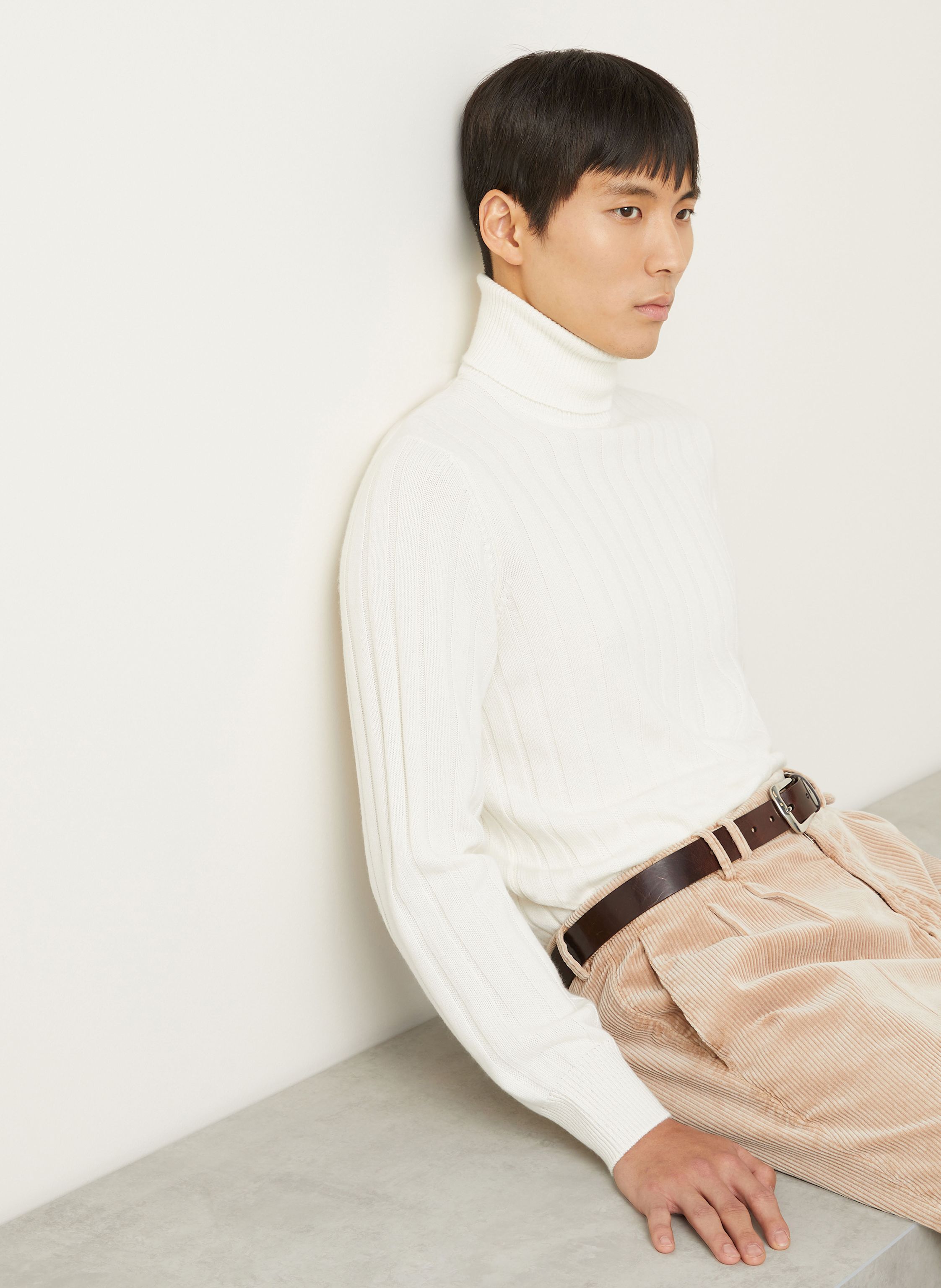 Thumbnail - Brunello Cucinelli Rollkragenpullover weiss