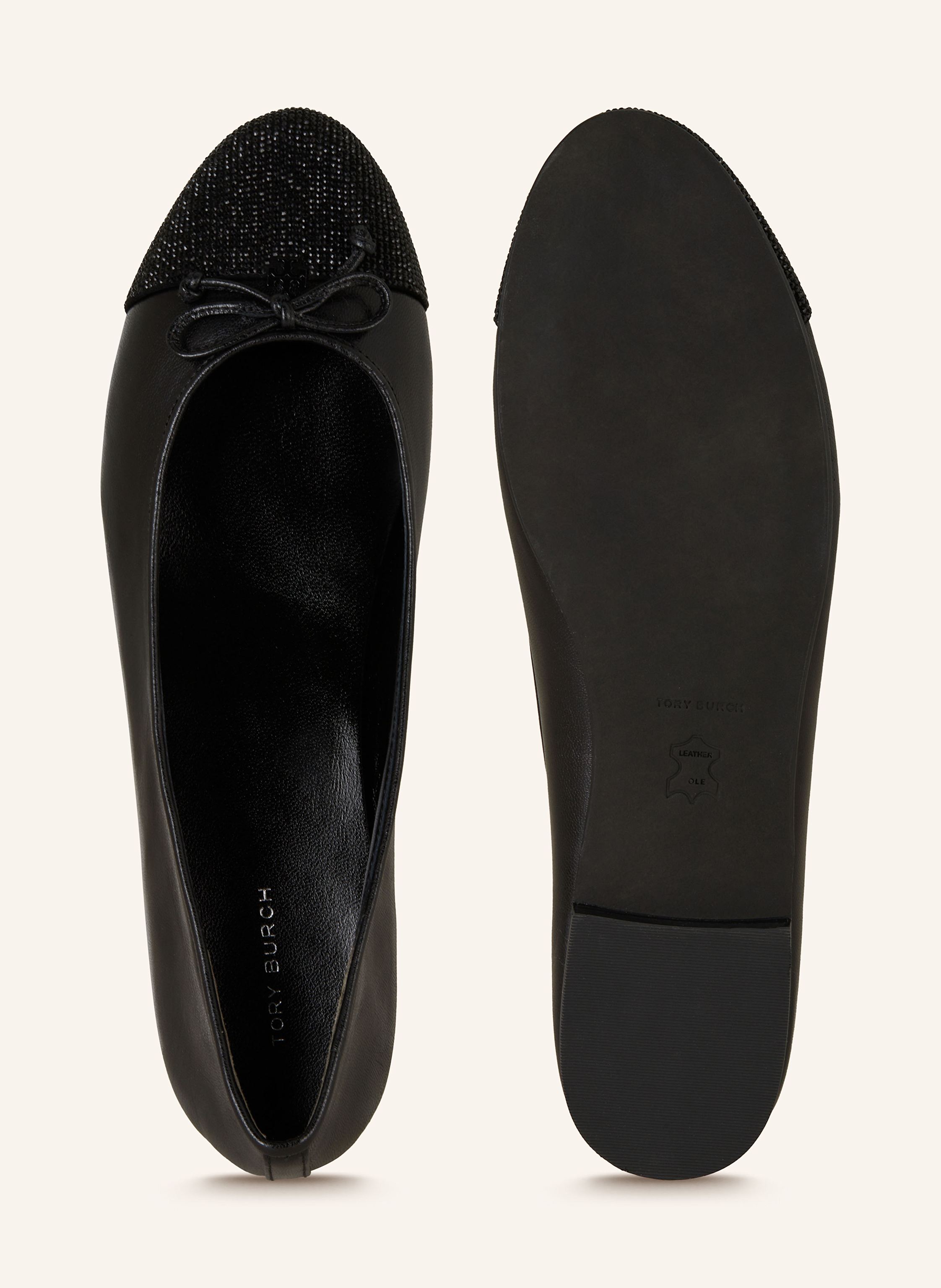 Thumbnail - Tory Burch Ballerinas Mit Schmucksteinen schwarz