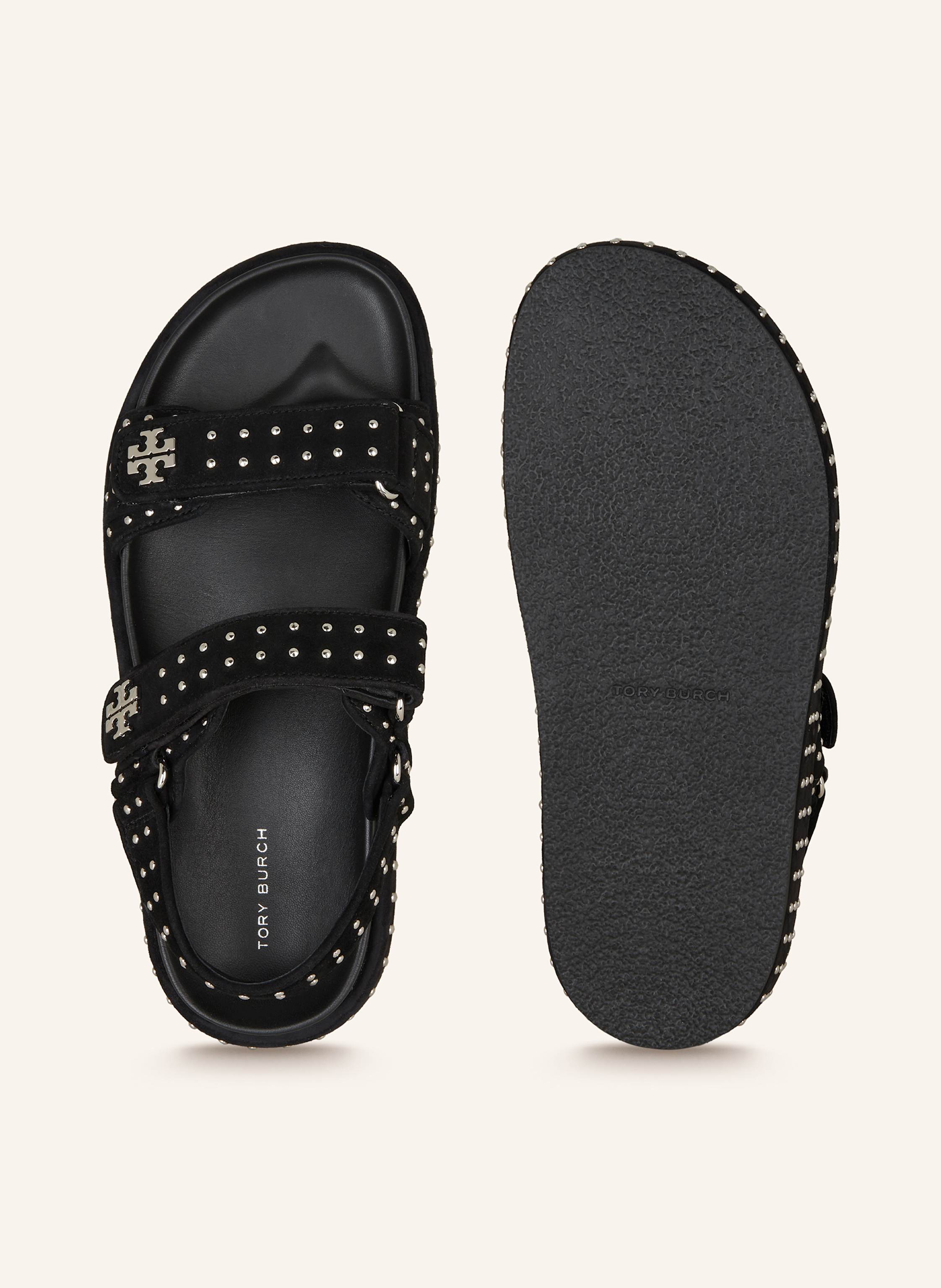 Thumbnail - Tory Burch Sandaletten Kira Mit Schmucksteinen schwarz