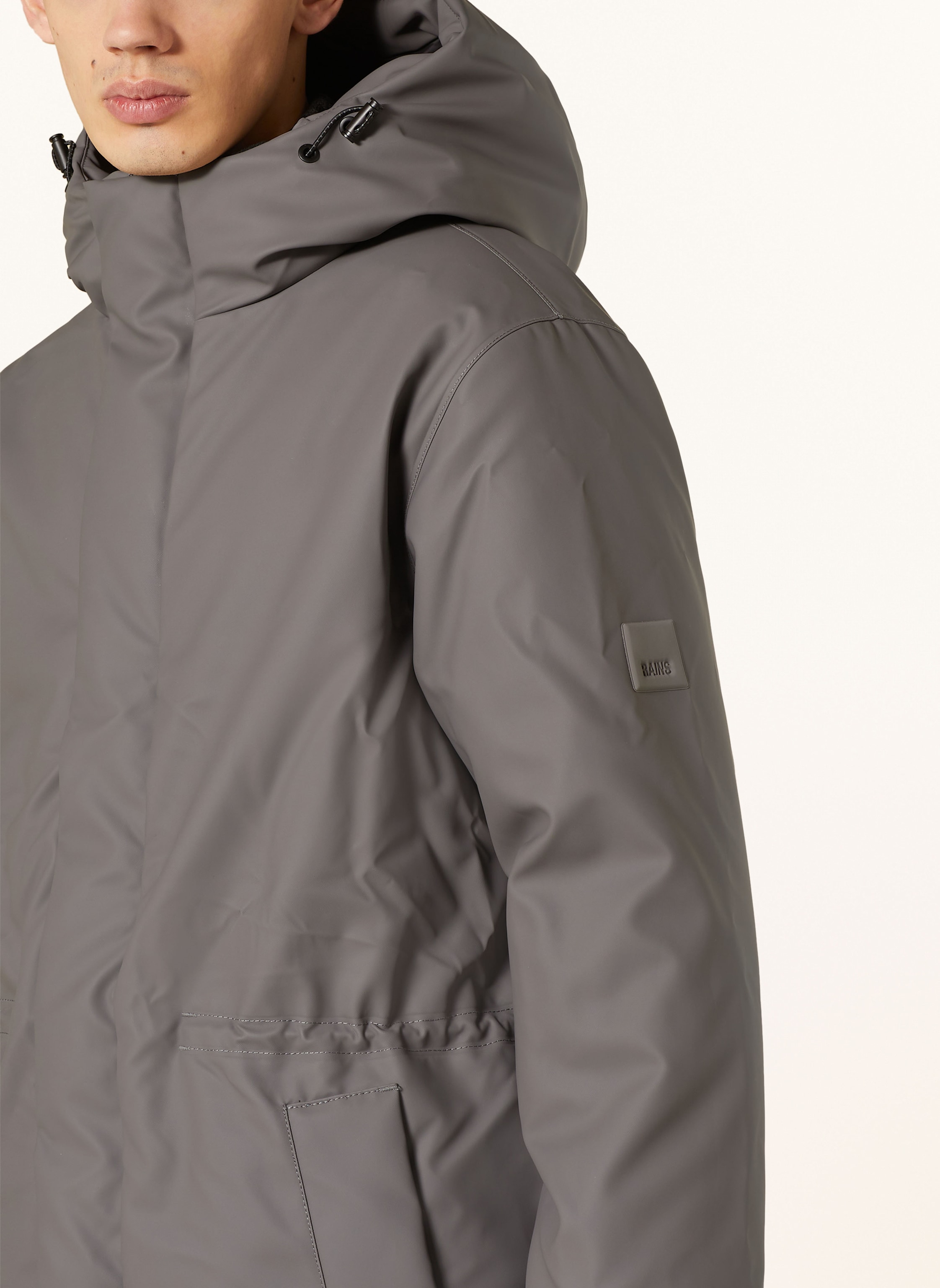 Thumbnail - Rains Regenjacke Askim grau
