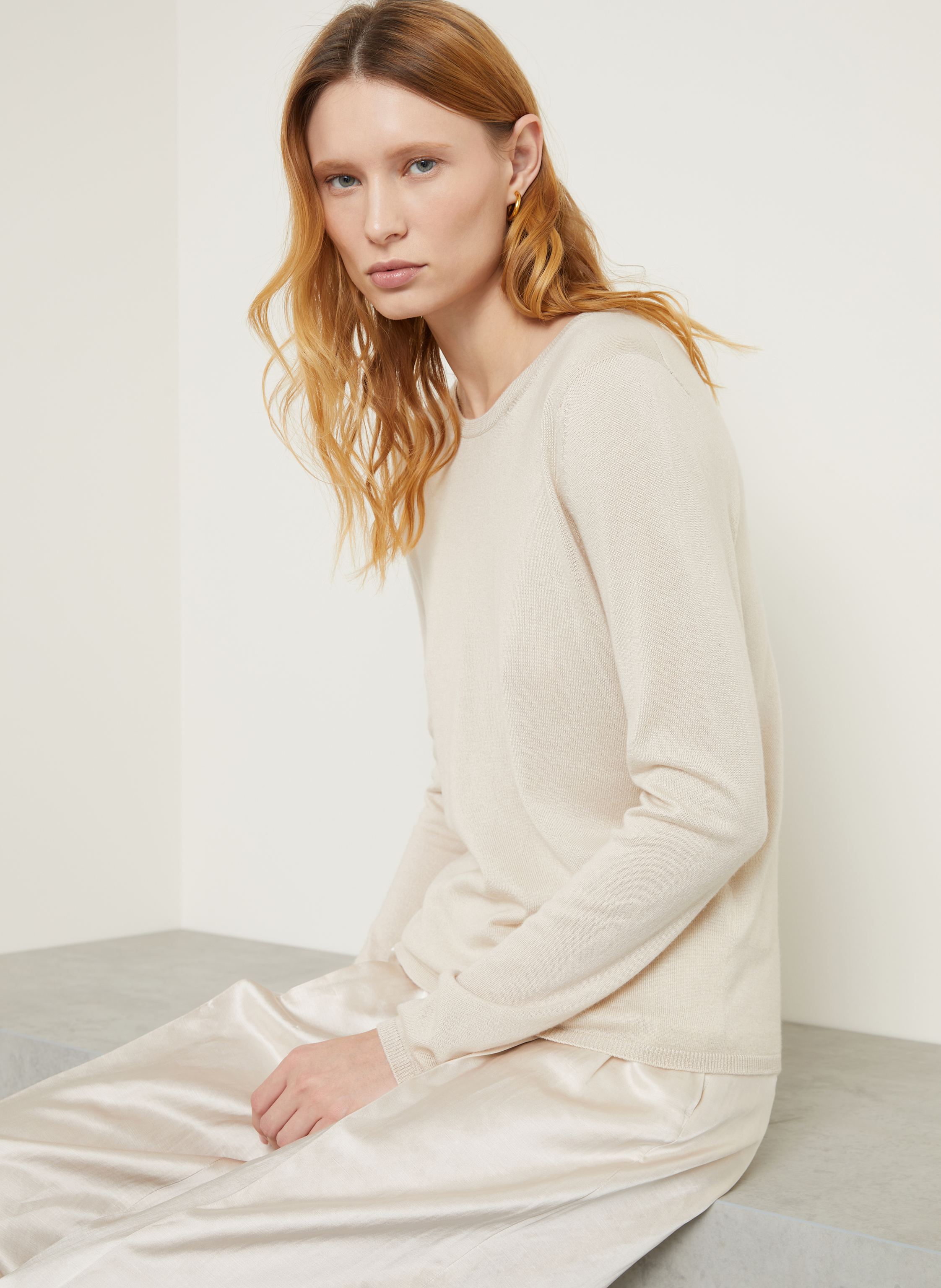 Thumbnail - Iris Von Arnim Cashmere-Pullover Laureen Mit Seide weiss