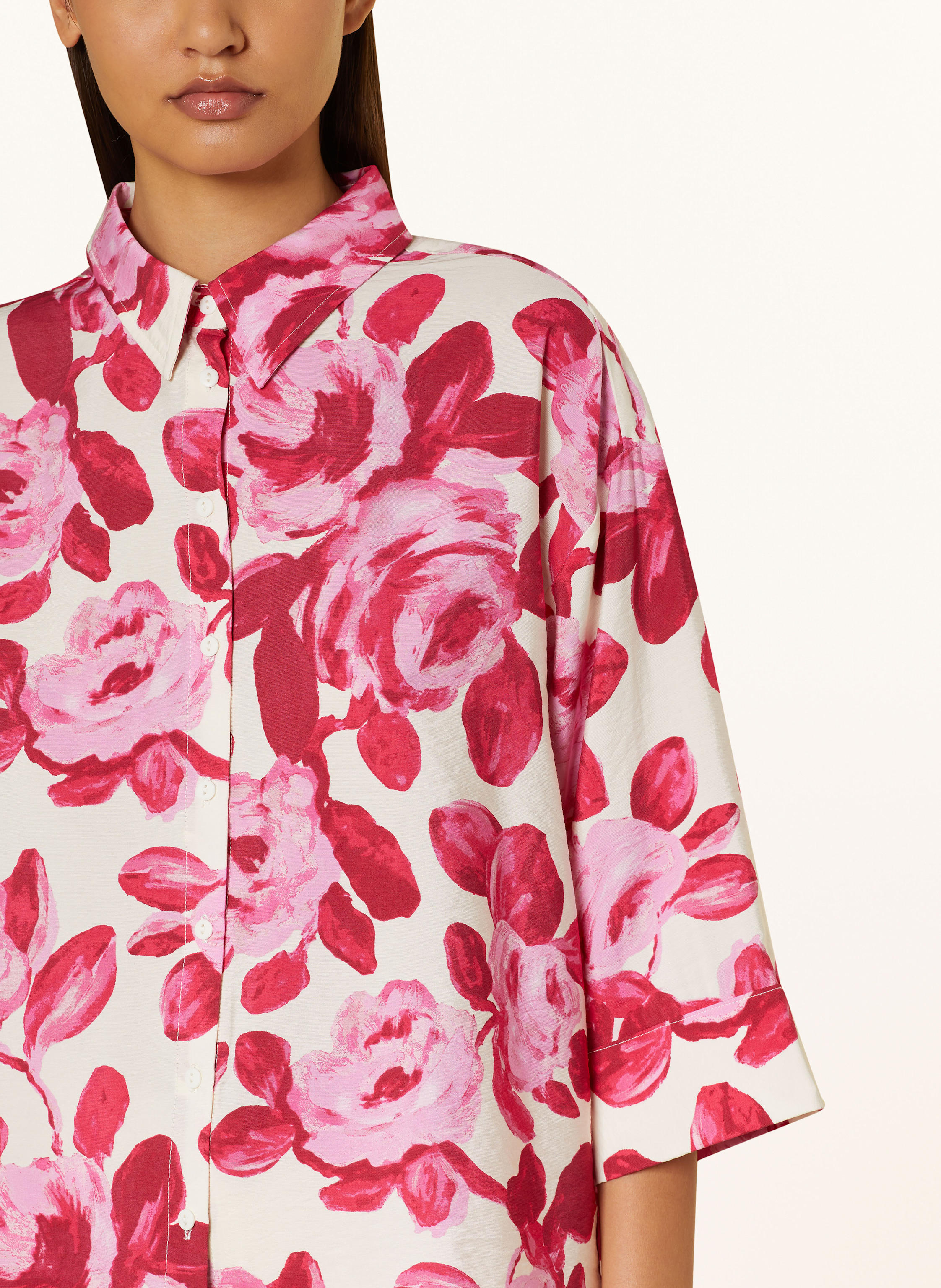 Thumbnail - Msch Copenhagen Hemdbluse Mschedrina Mit 3/4-Arm rot