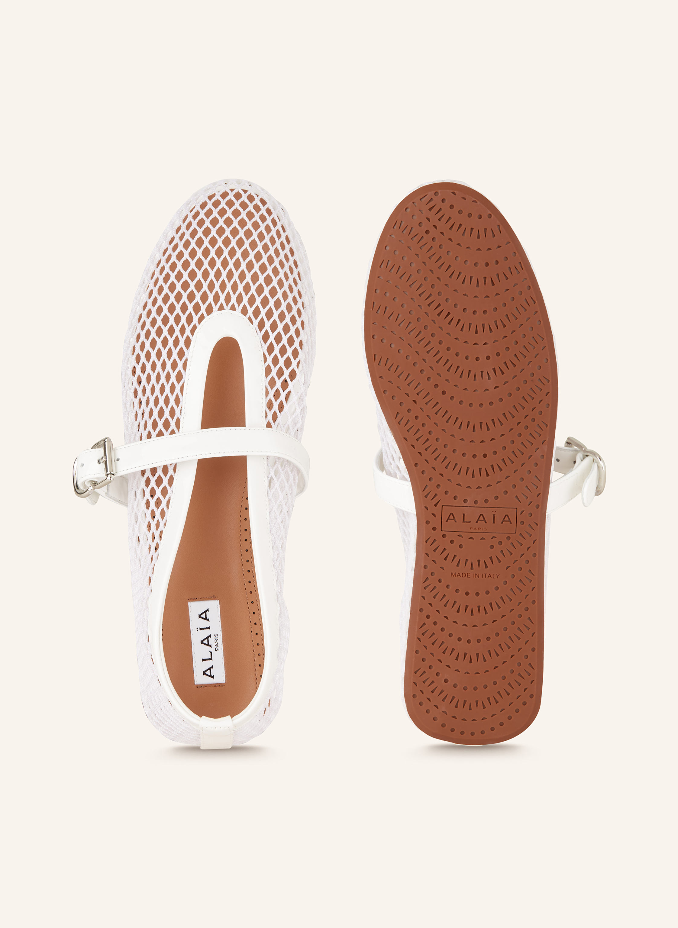 Thumbnail - Alaïa Ballerinas weiss