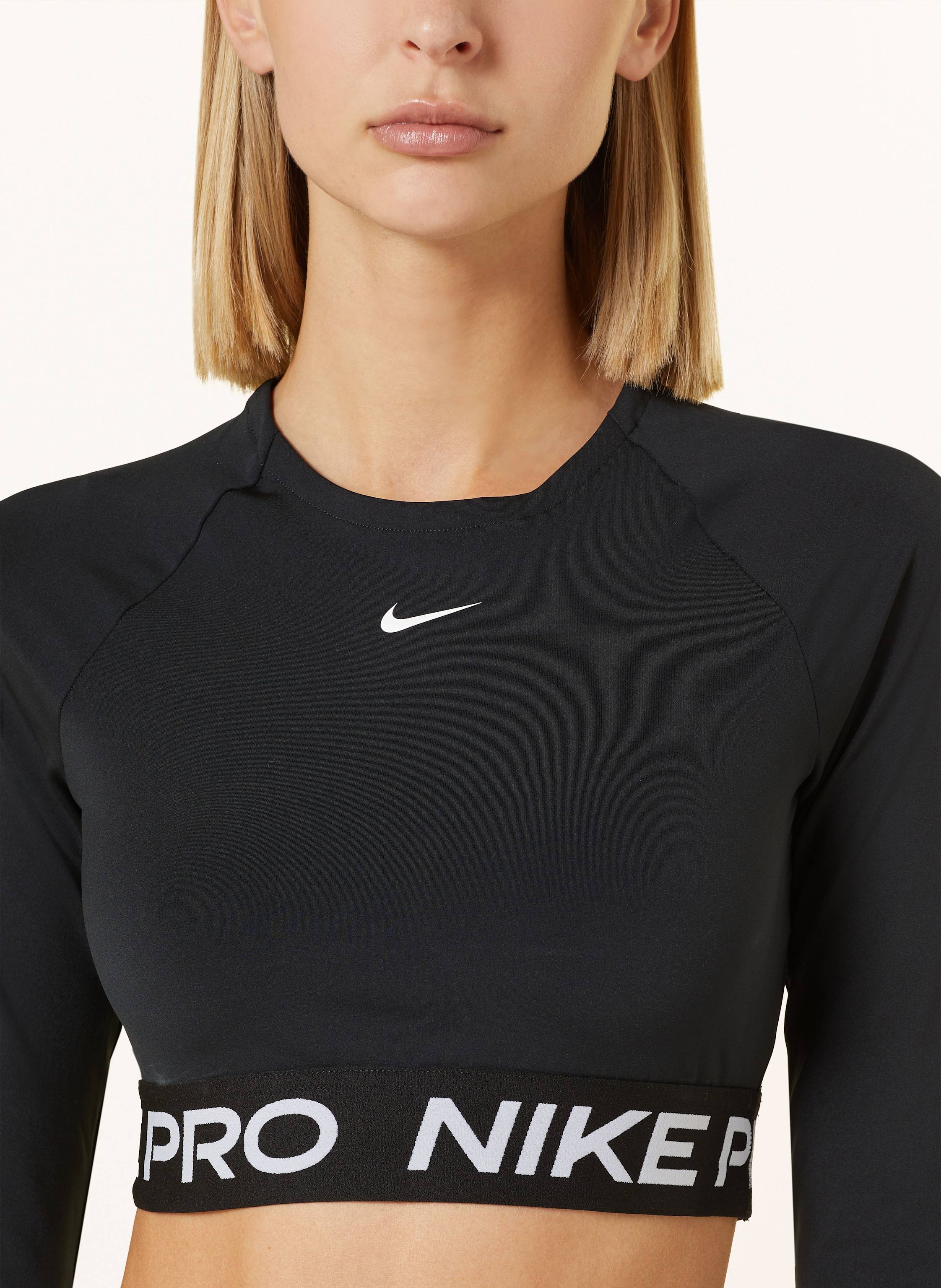 Thumbnail - Nike Cropped-Longsleeve Pro 365 Dri-Fit schwarz