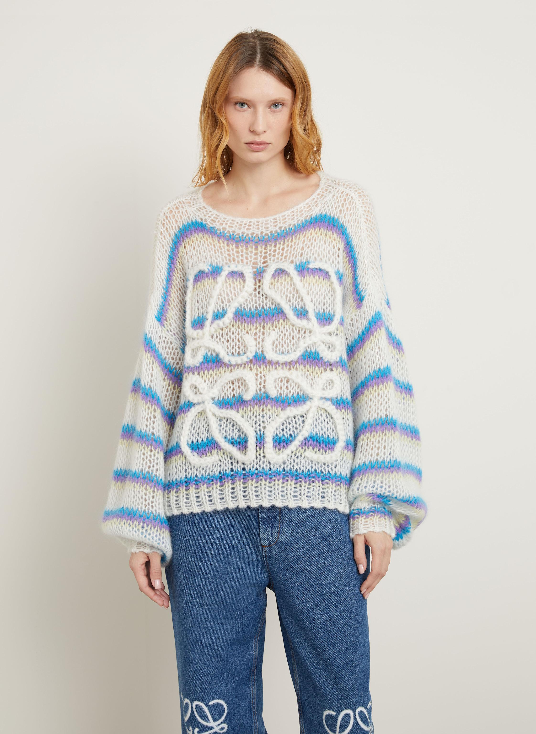 Thumbnail - Loewe Oversized-Pullover Anagram Mit Mohair weiss