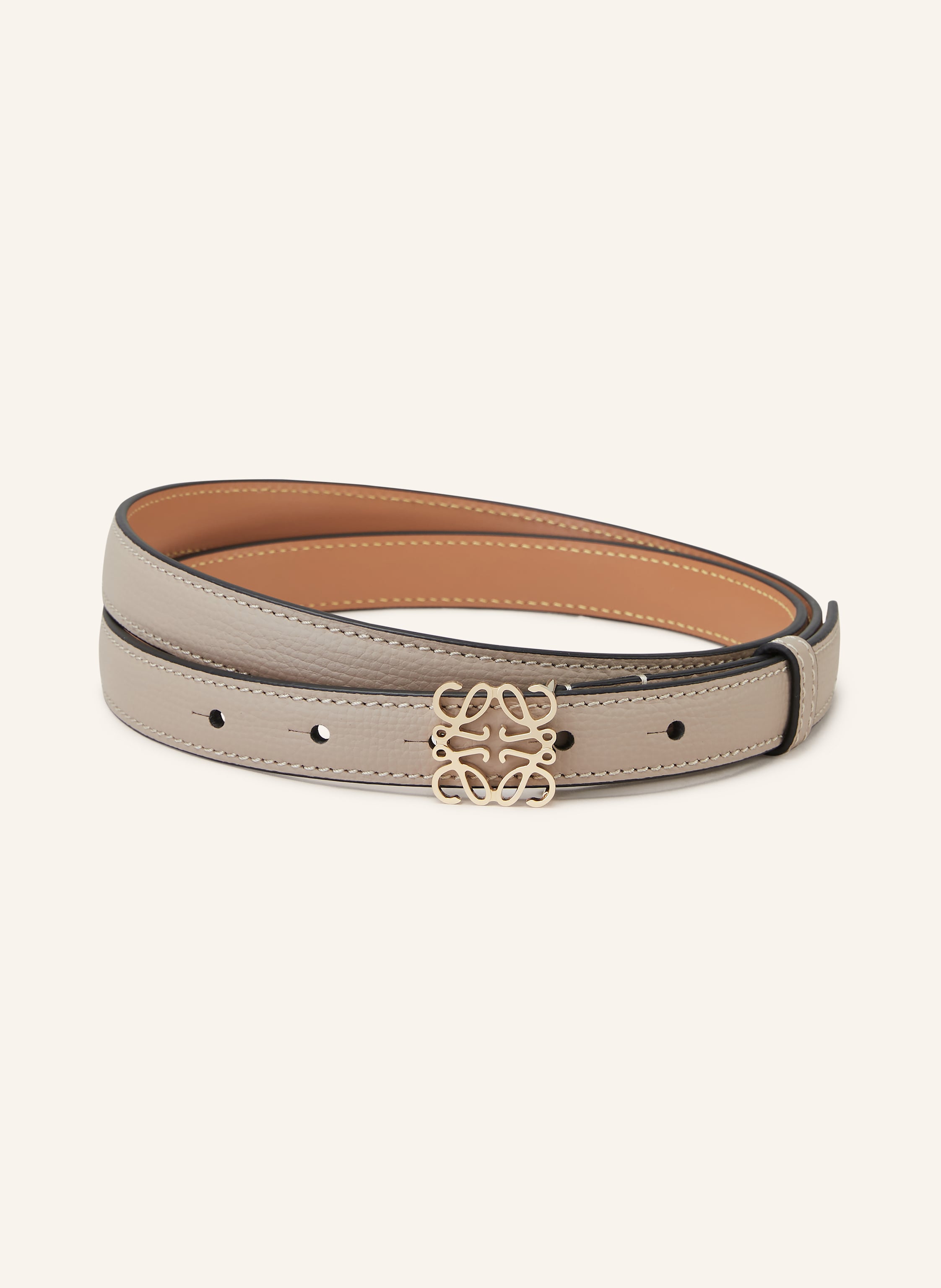Loewe Loewe Ledergürtel Anagram beige in BEIGE