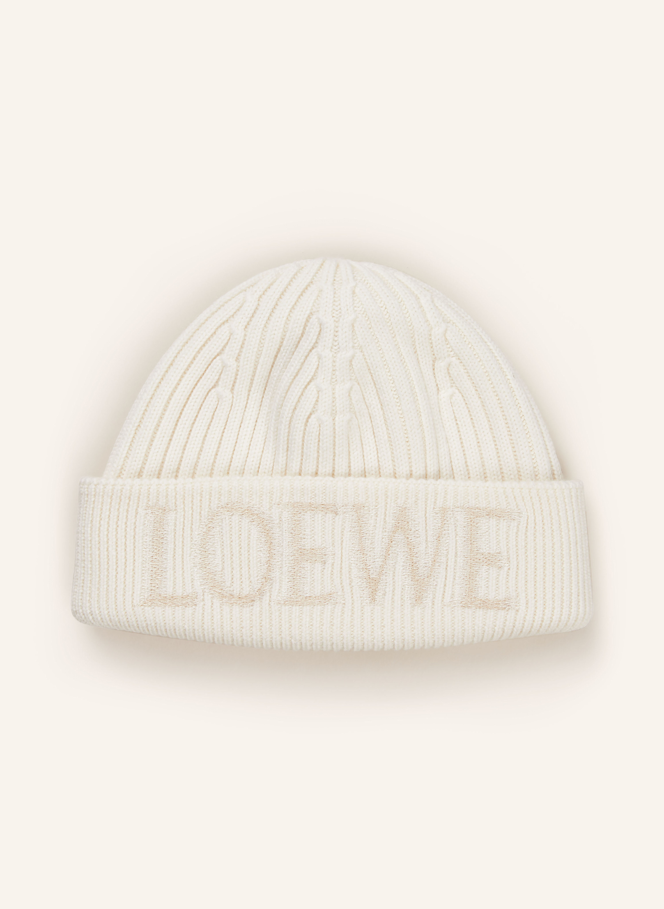 Loewe Loewe Mütze weiss in ECRU