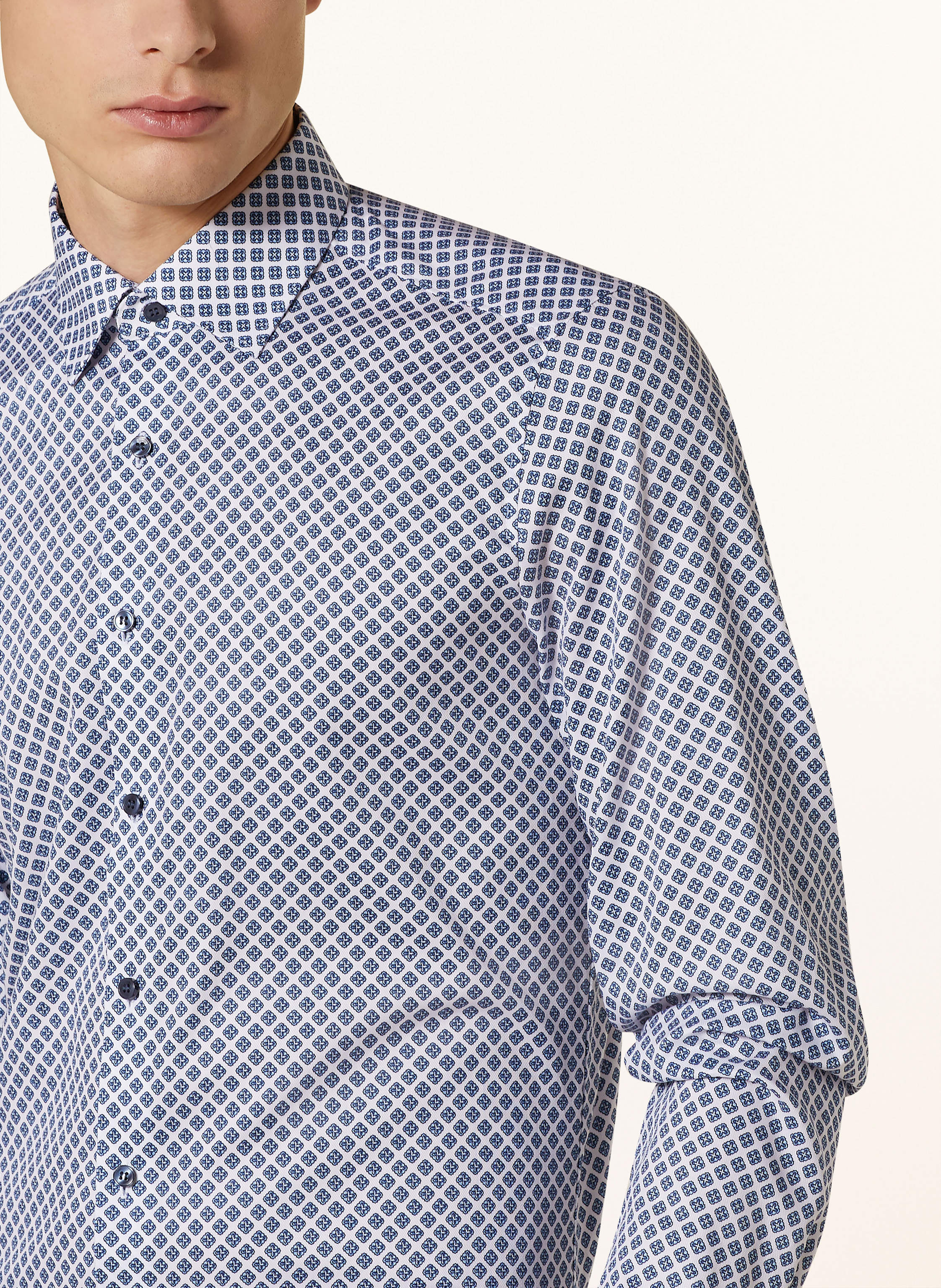 Thumbnail - Olymp Hemd Level Five Body Fit Mit Extralangem Arm blau