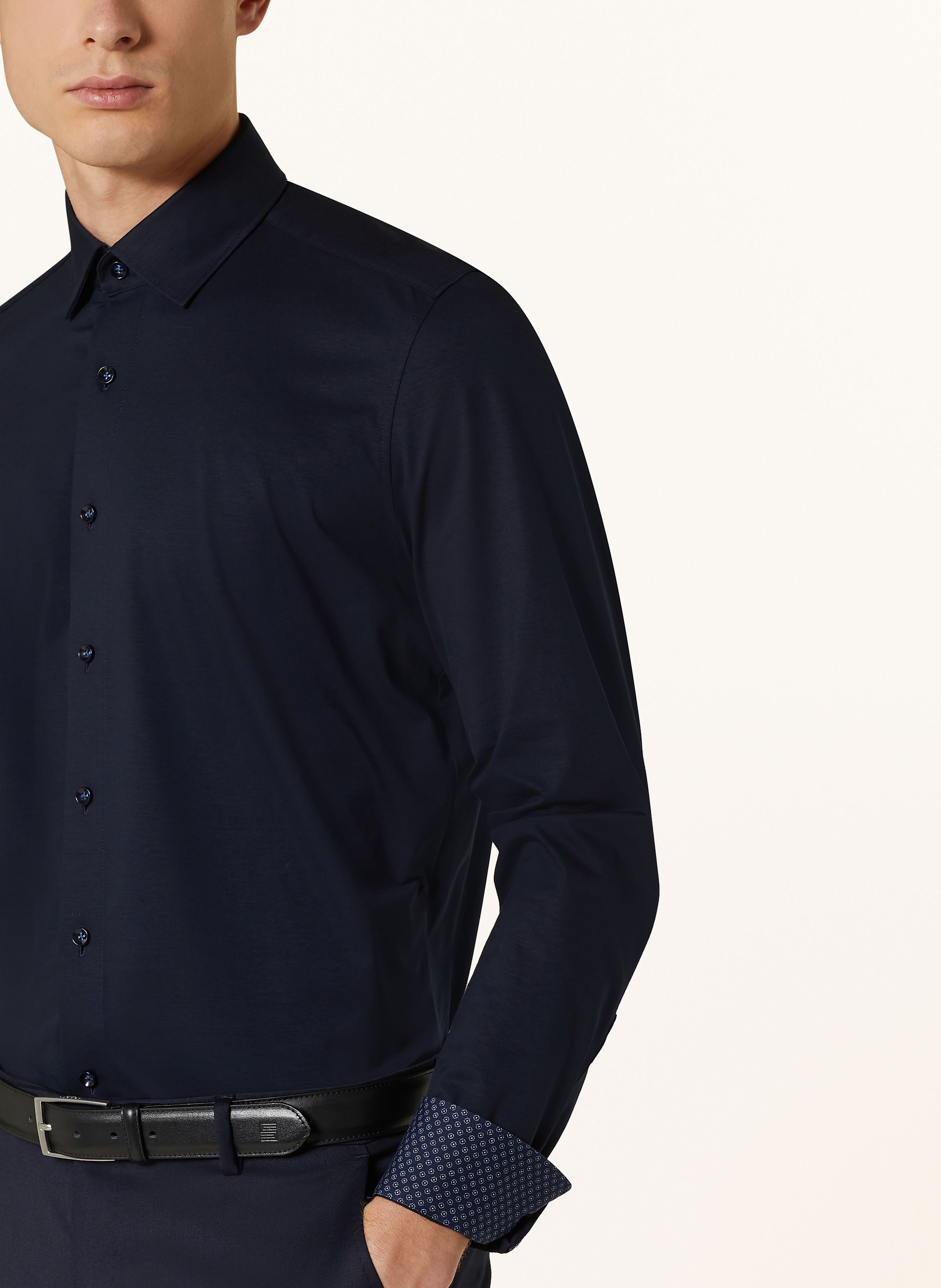 Thumbnail - Olymp Jerseyhemd Luxor Modern Fit blau