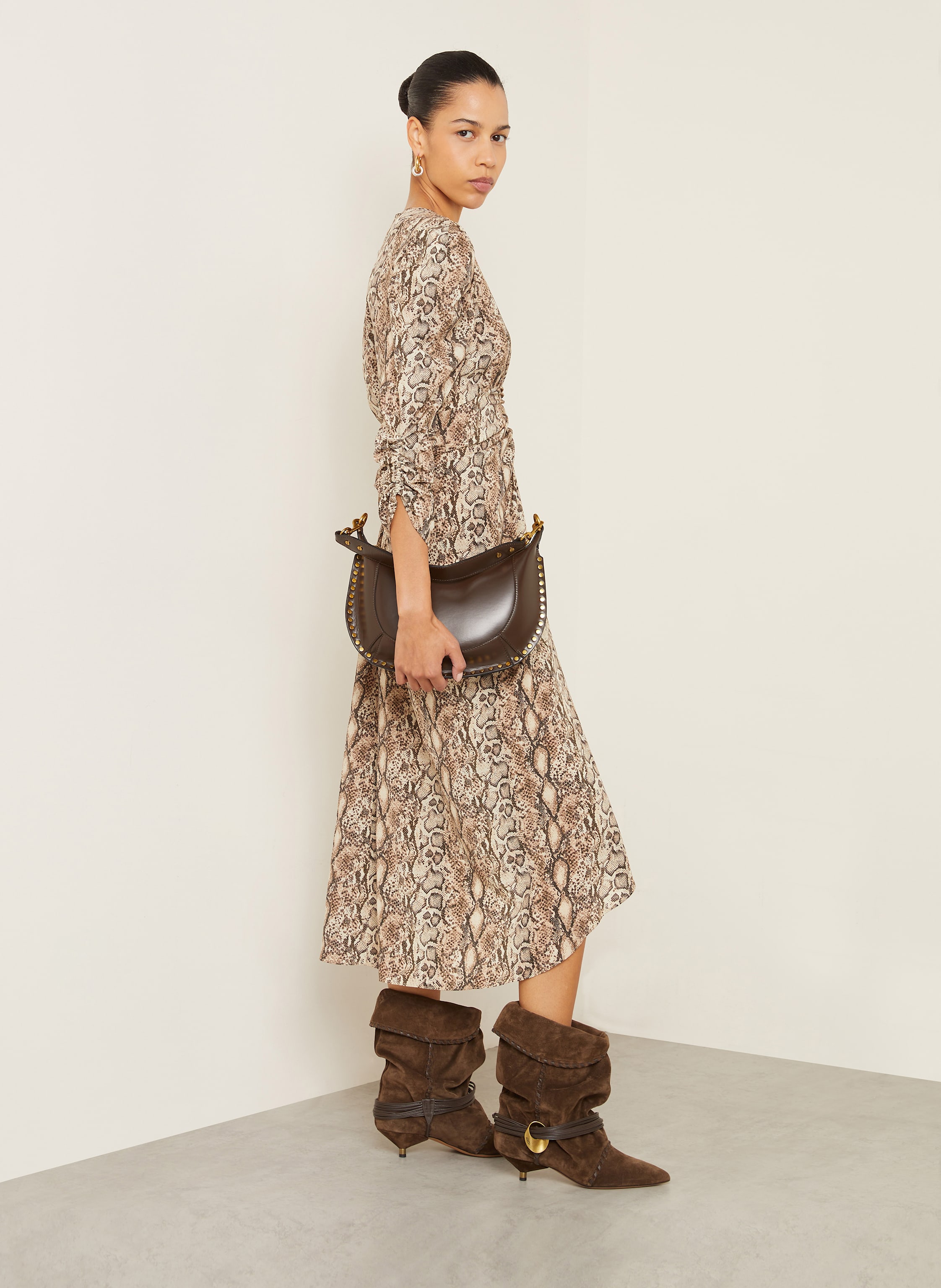 Thumbnail - Isabel Marant Cocktailkleid Albini Mit 3/4-Arm beige