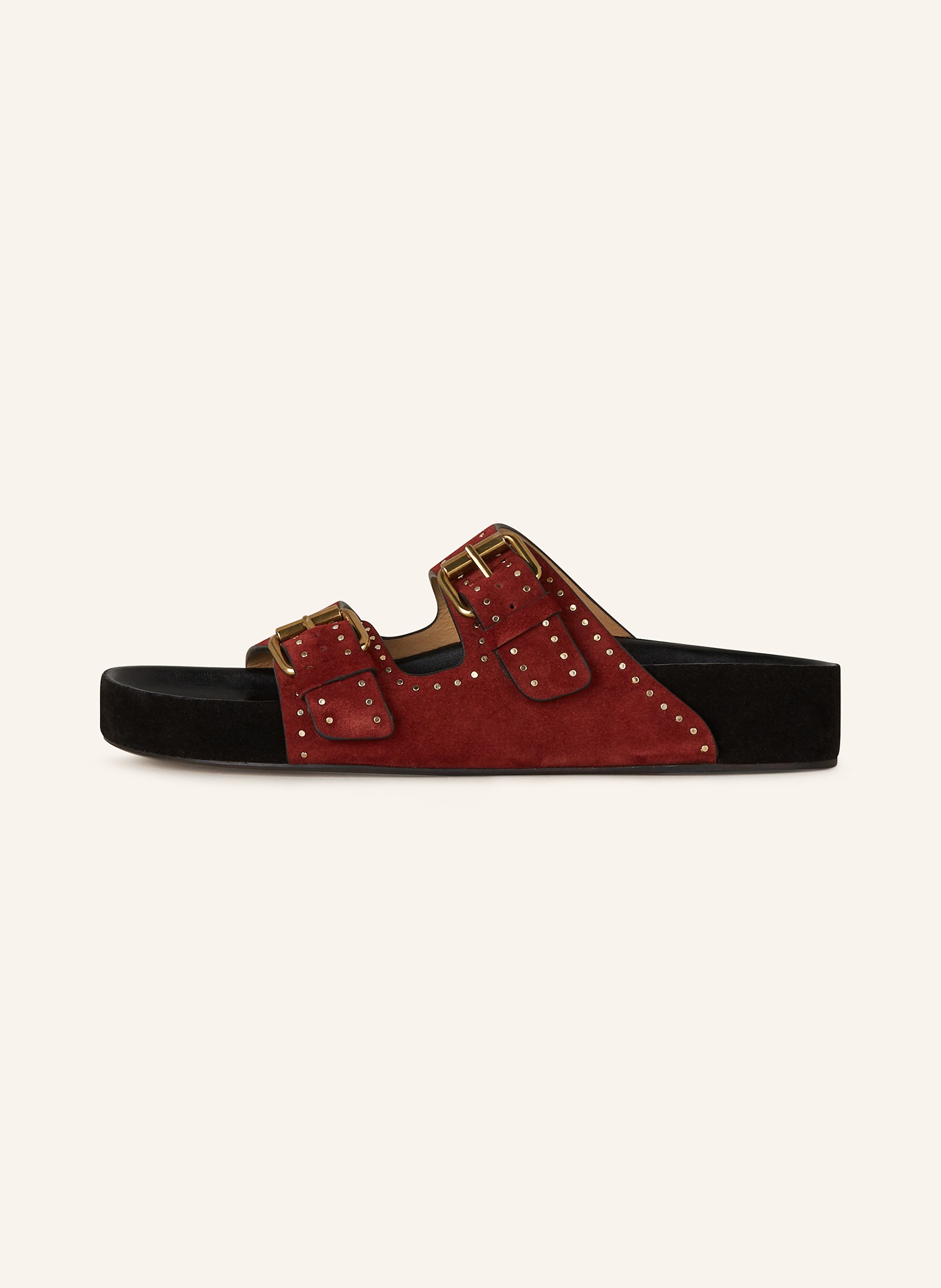 Thumbnail - Isabel Marant Pantoletten Lennyo Mit Nieten rot