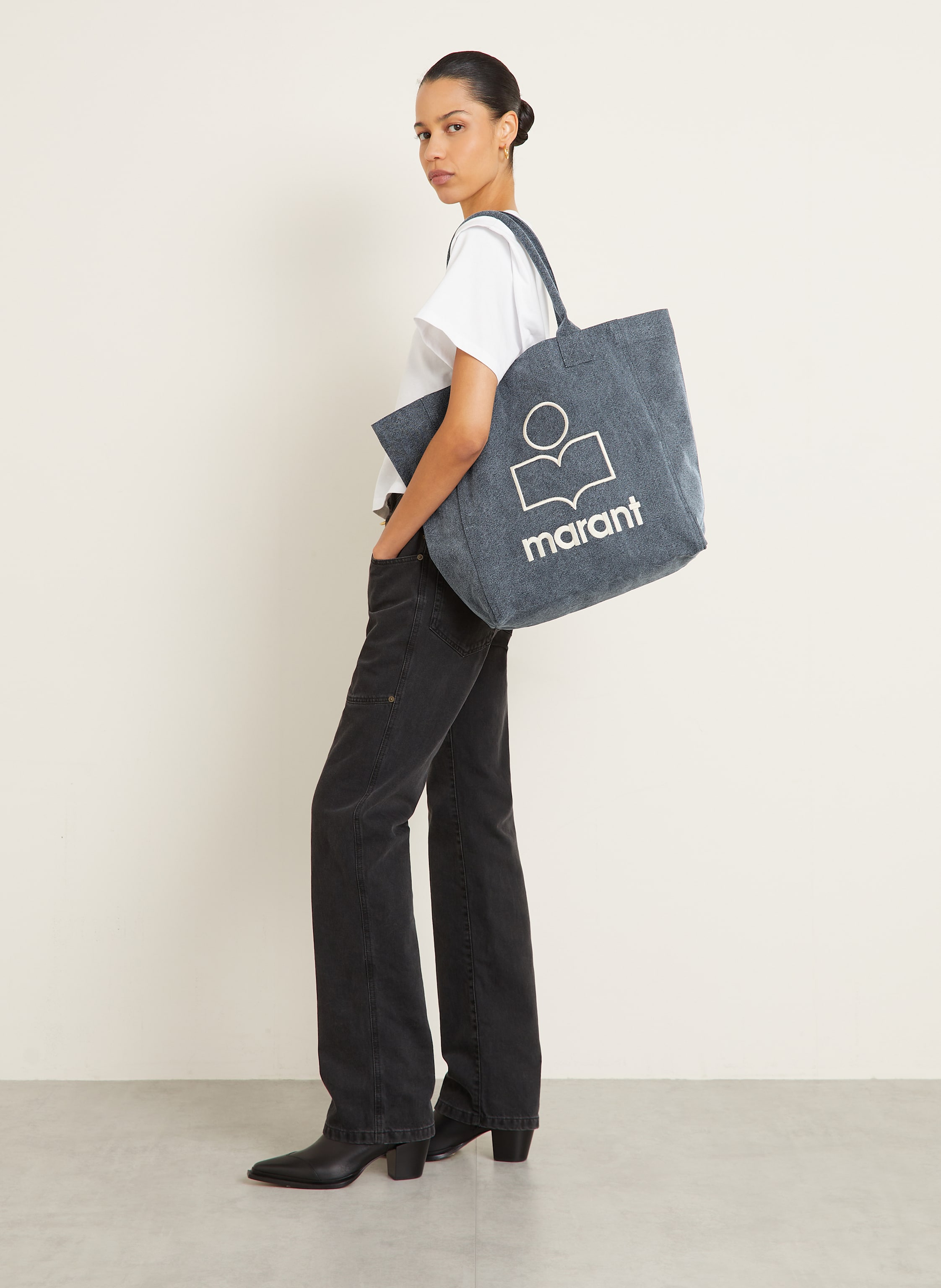 Thumbnail - Isabel Marant Shopper Yenky Small grau