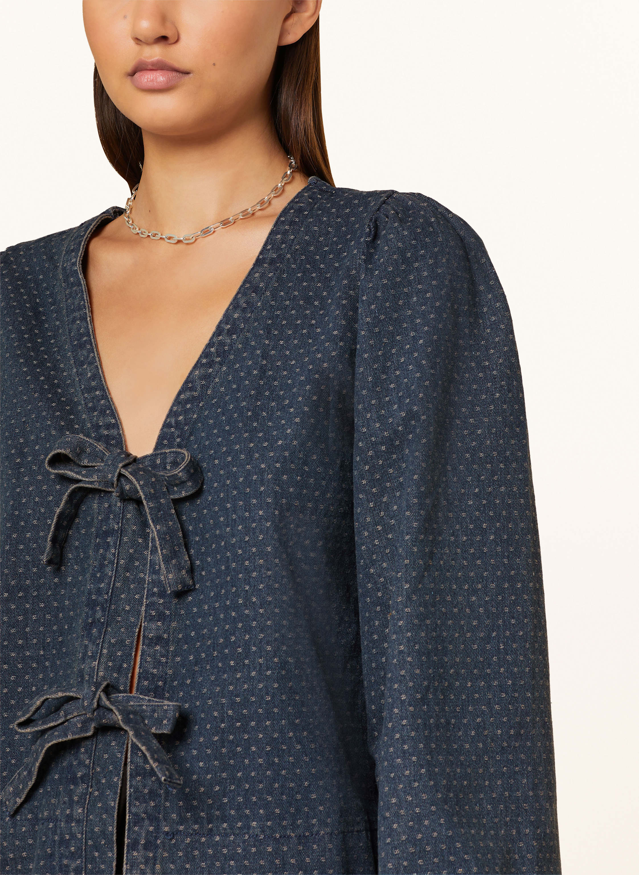 Thumbnail - Neo Noir Jacke Silvi In Jeansoptik blau
