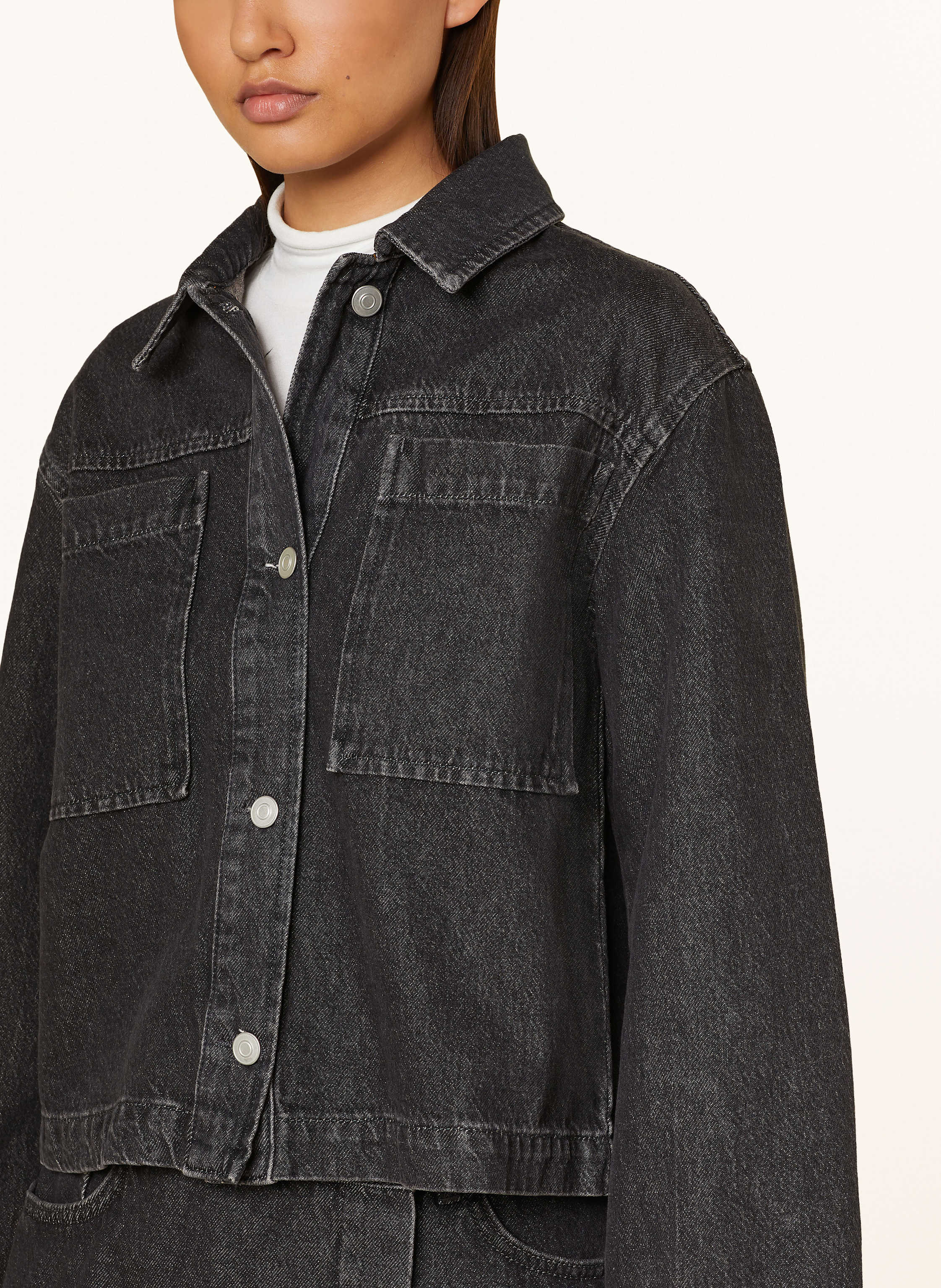 Thumbnail - Neo Noir Jeansjacke Emilia grau