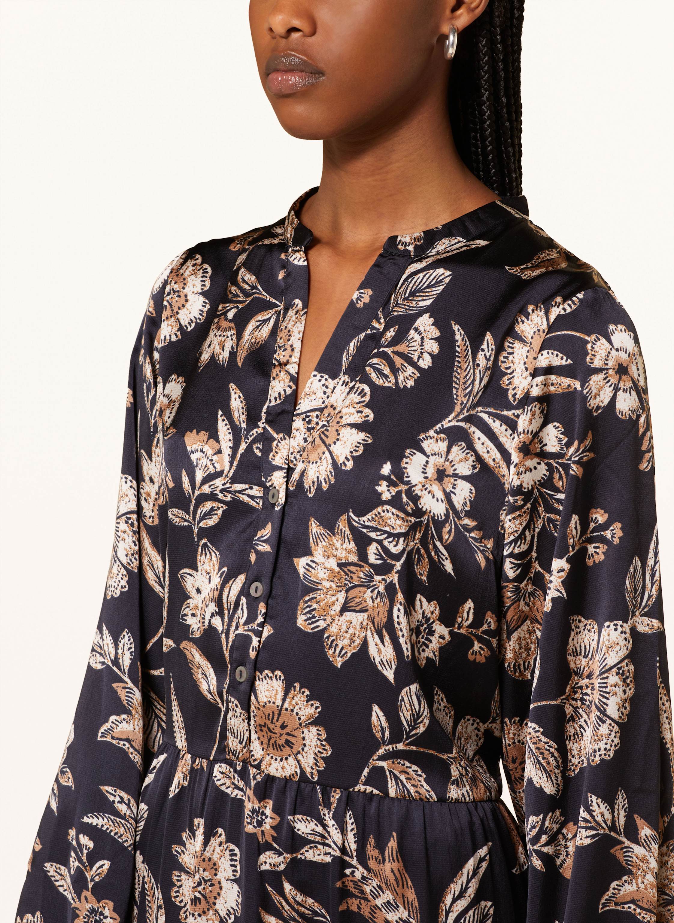 Thumbnail - Neo Noir Satinkleid Layli schwarz