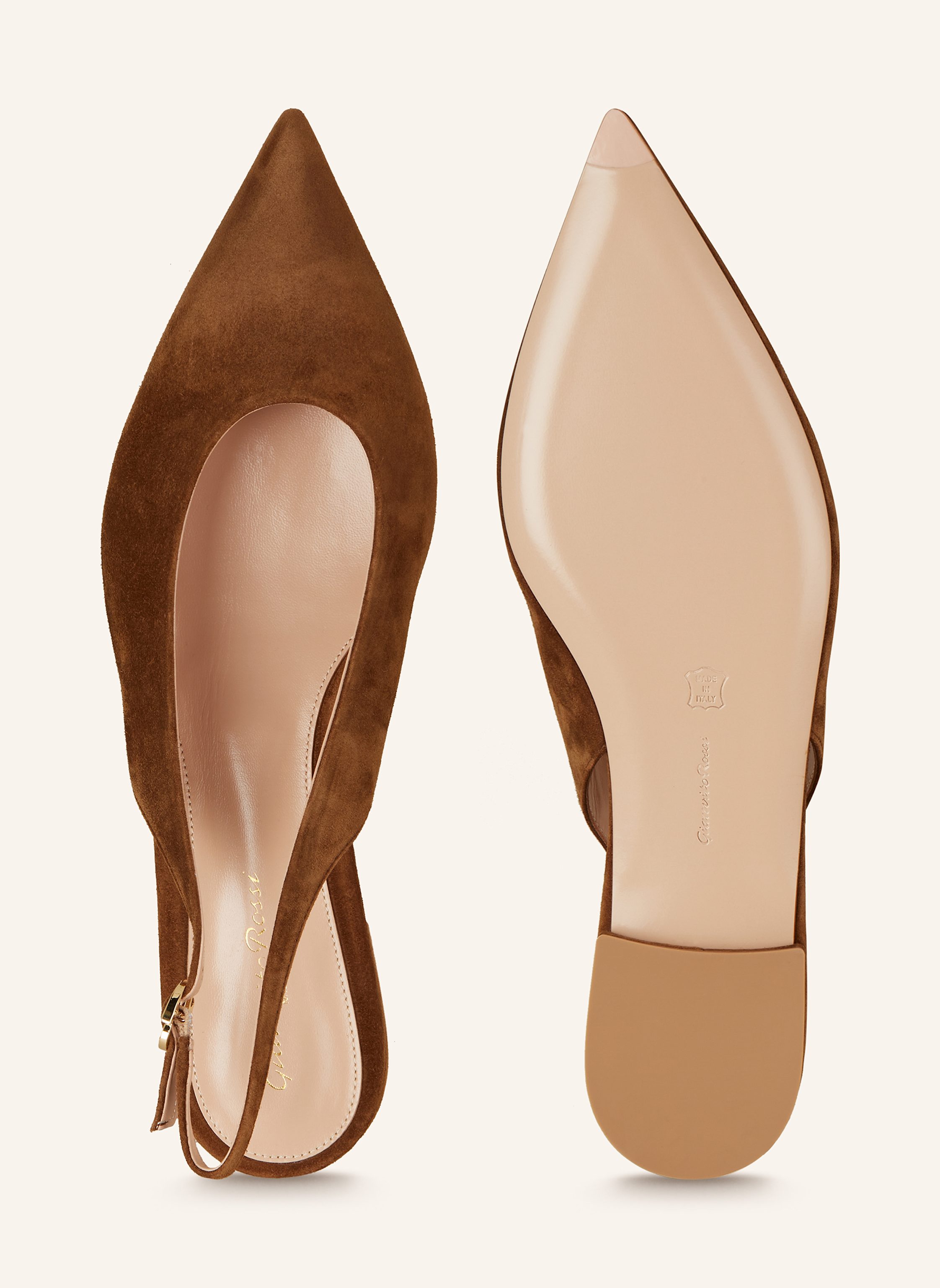 Thumbnail - Gianvito Rossi Slingballerinas braun