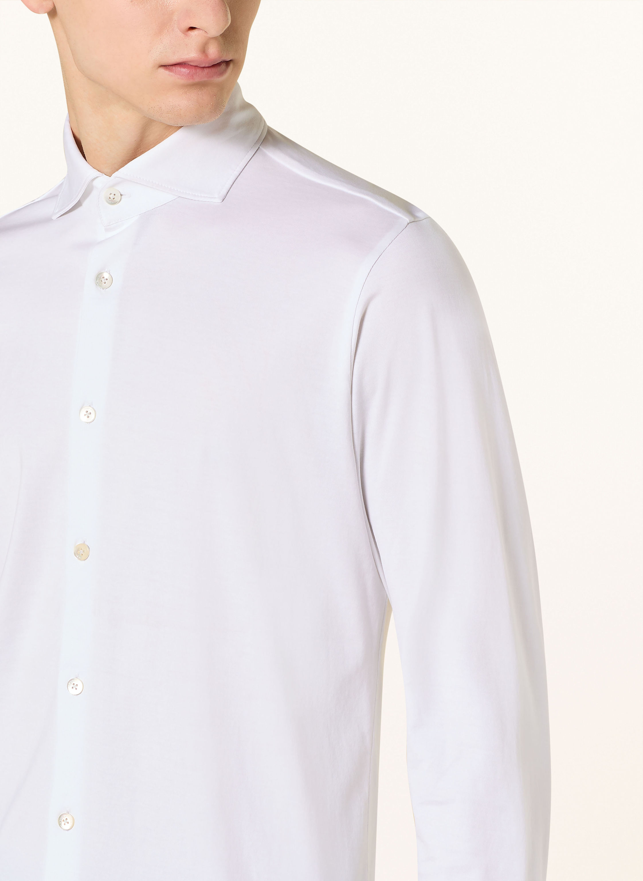 Thumbnail - Stefan Brandt Jerseyhemd Otis Slim Fit weiss