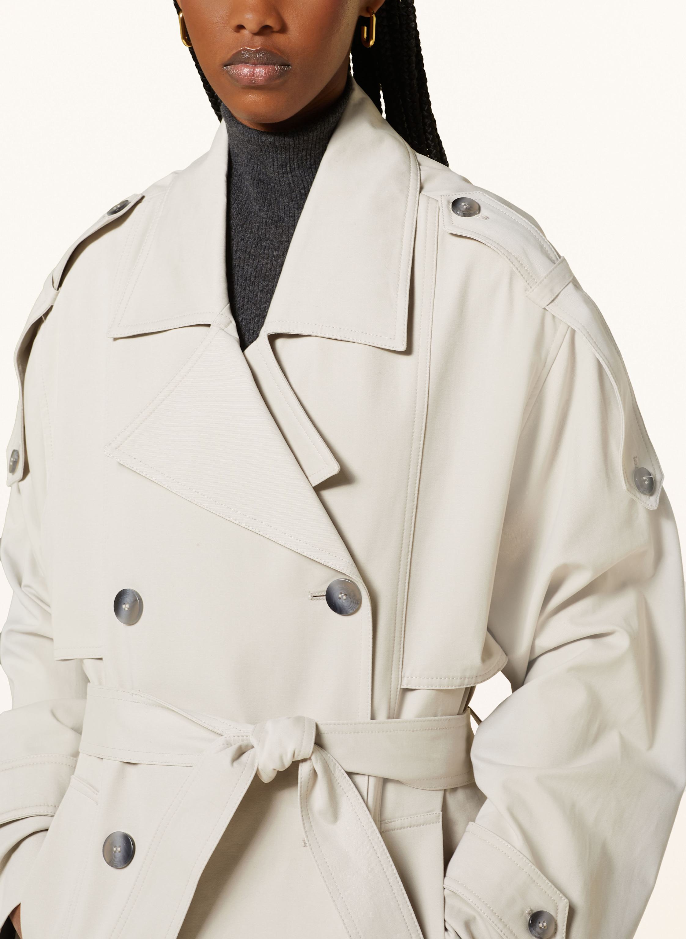 Thumbnail - Black Palms Trenchcoat Cori beige