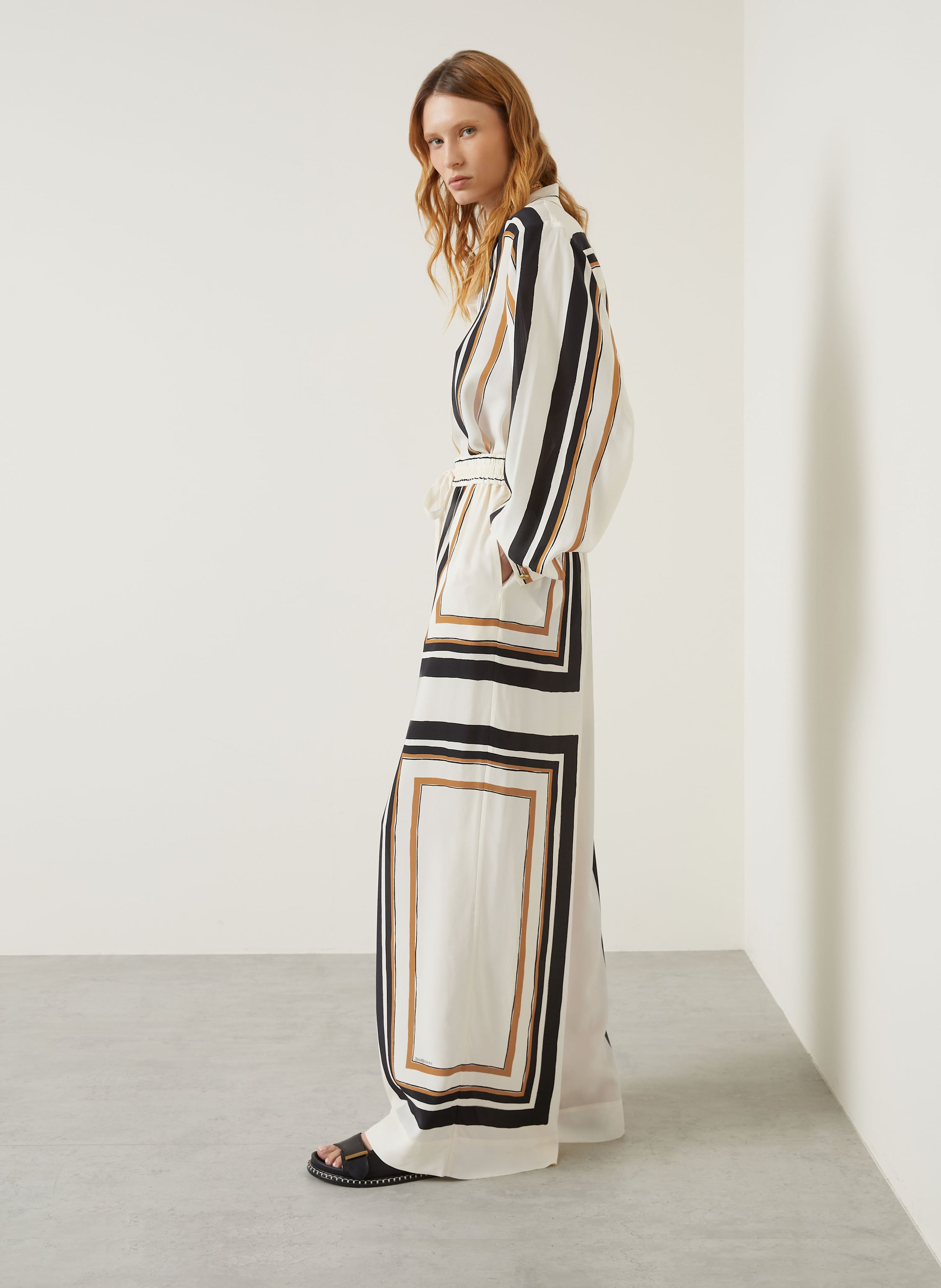Thumbnail - Zimmermann Marlenehose Mit Seide beige