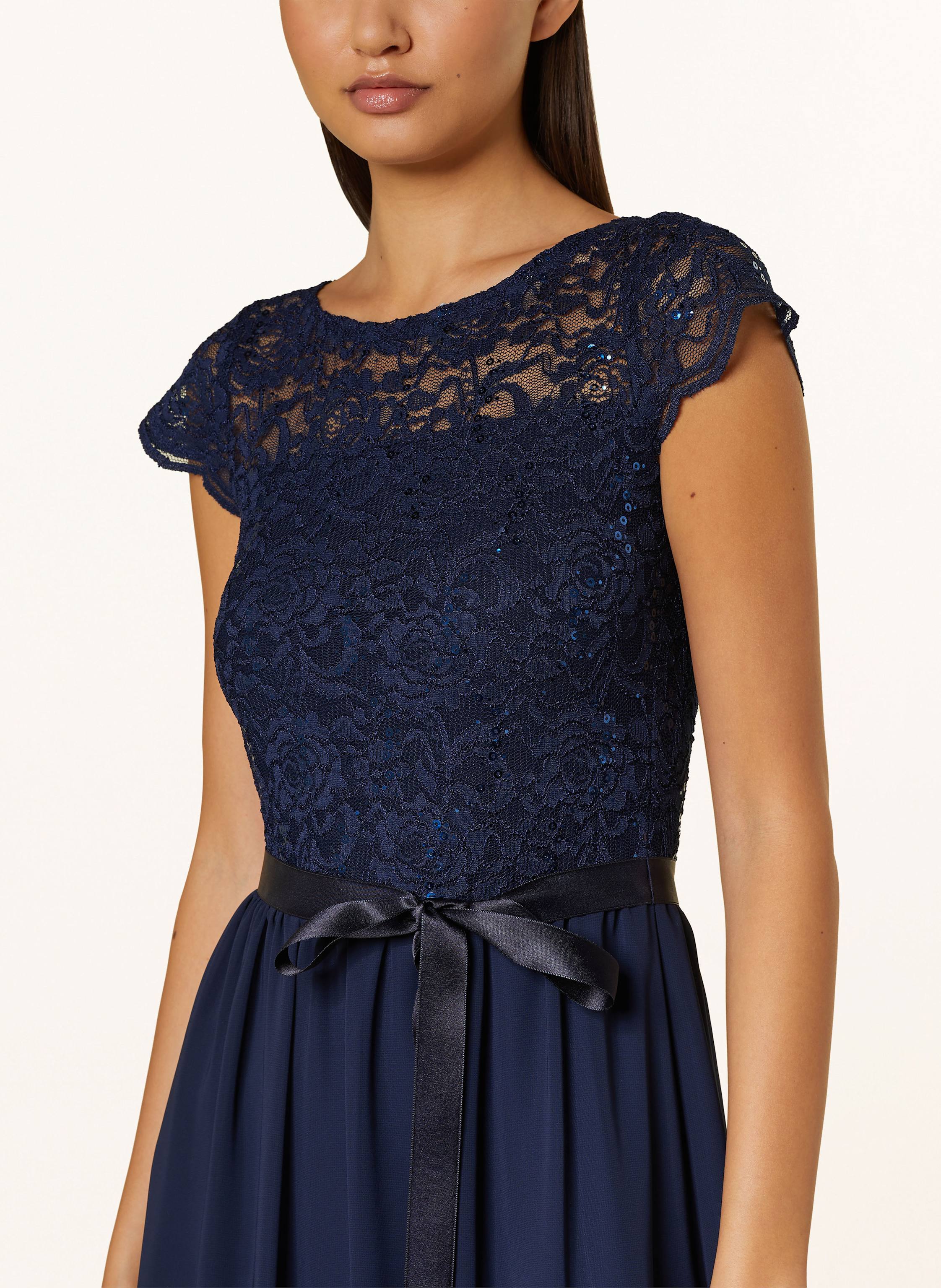 Thumbnail - Swing Abendkleid Mit Pailletten blau