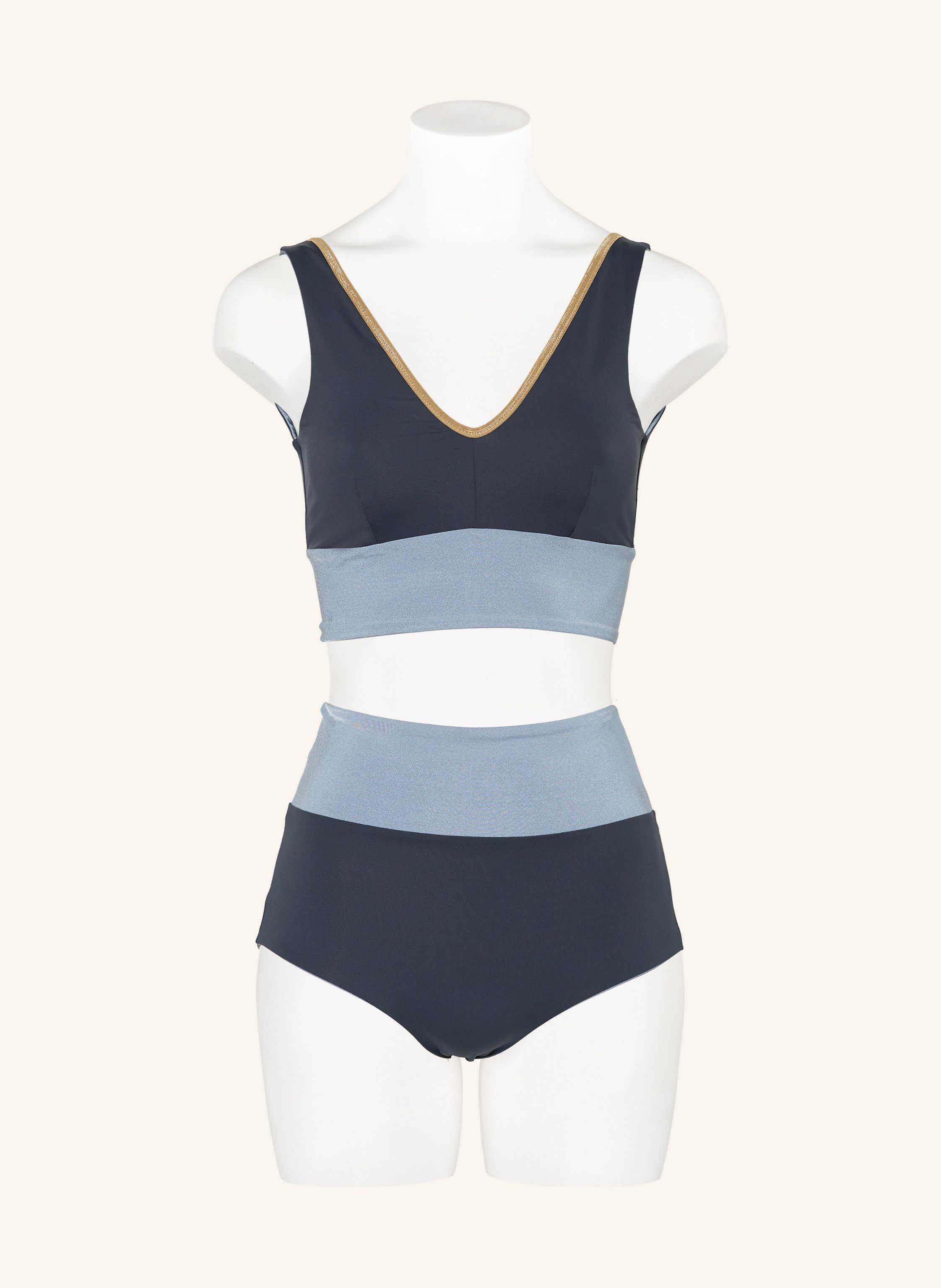 Thumbnail - Mymarini Bustier-Bikini-Top Yoga Top Shine Zum Wenden Mit Uv-Schutz 50+ grau