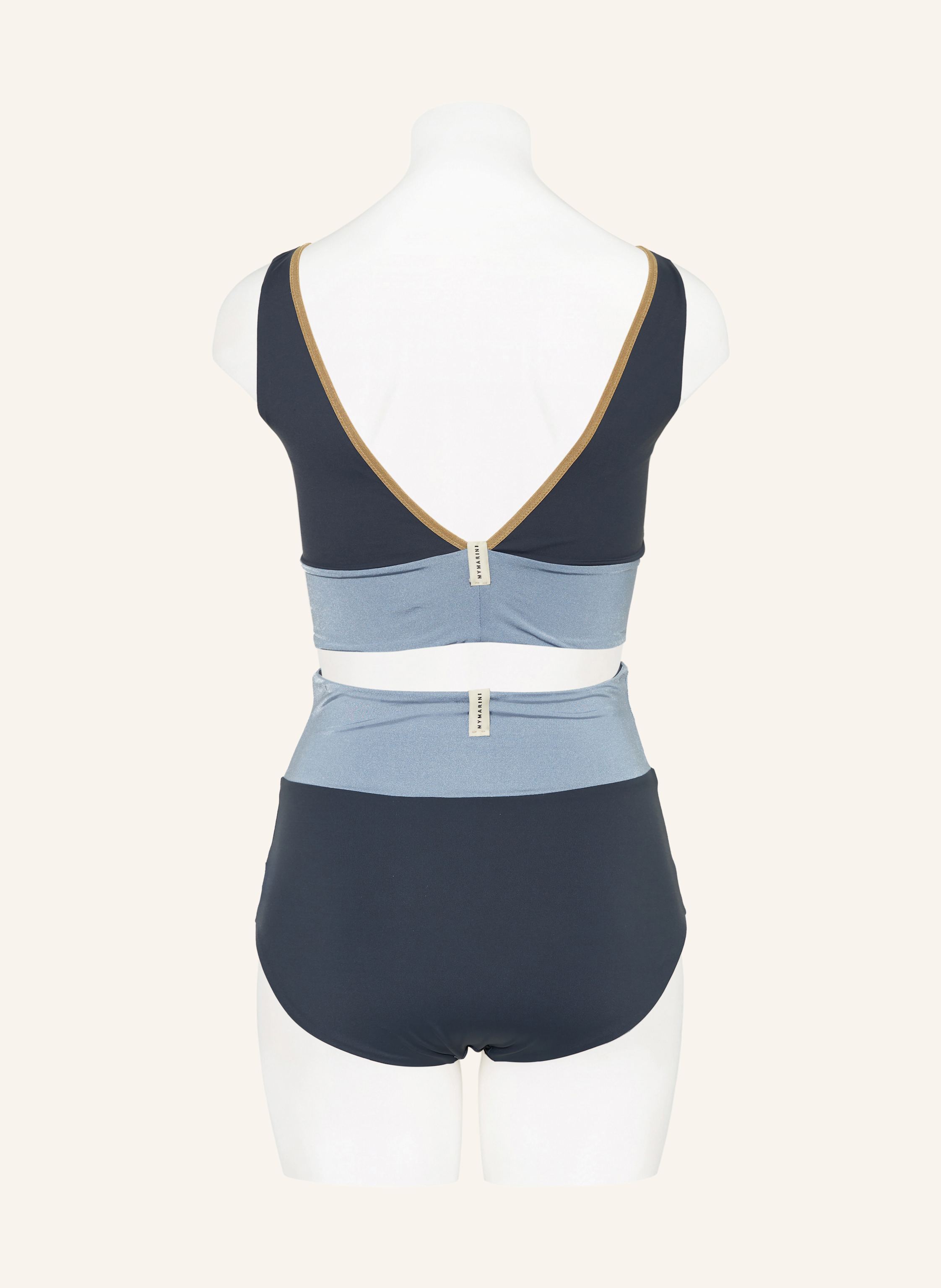 Thumbnail - Mymarini High-Waist-Bikini-Hose Surf Shorts Shine Zum Wenden Mit Uv-Schutz 50+ grau