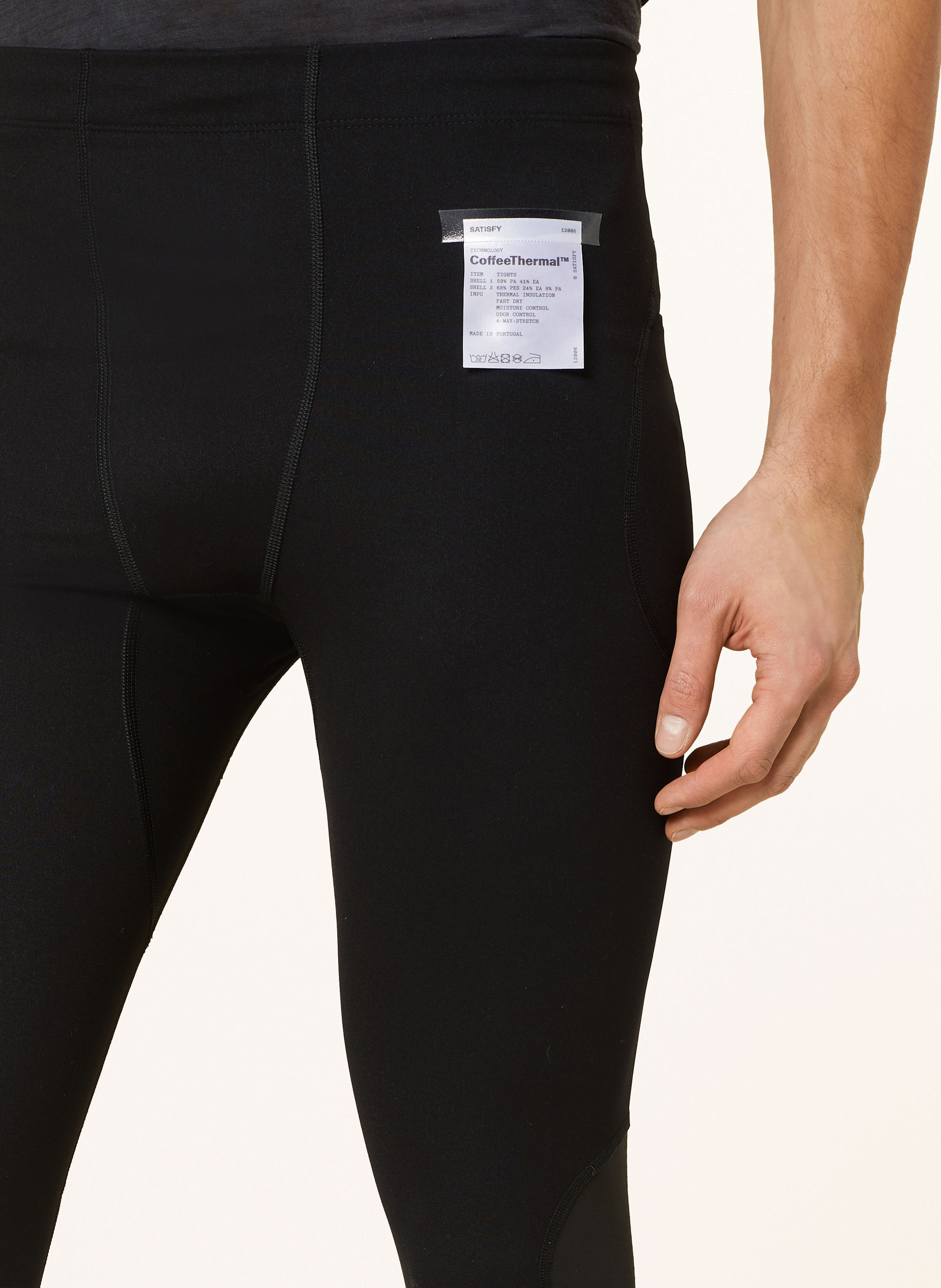 Thumbnail - Satisfy Lauf-Tights Coffethermal schwarz