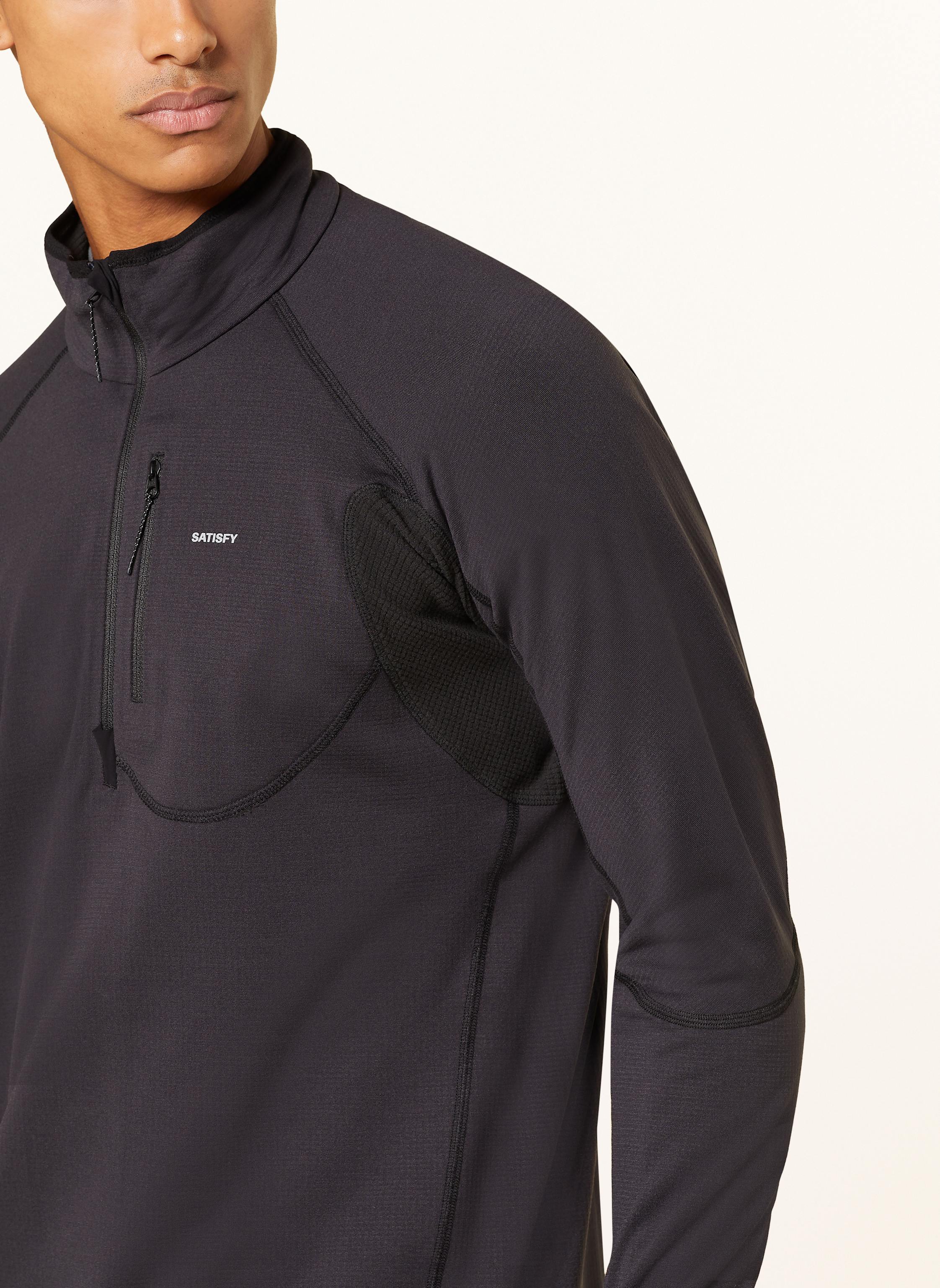 Thumbnail - Satisfy Laufshirt Ghostfleece™ Half Zip schwarz