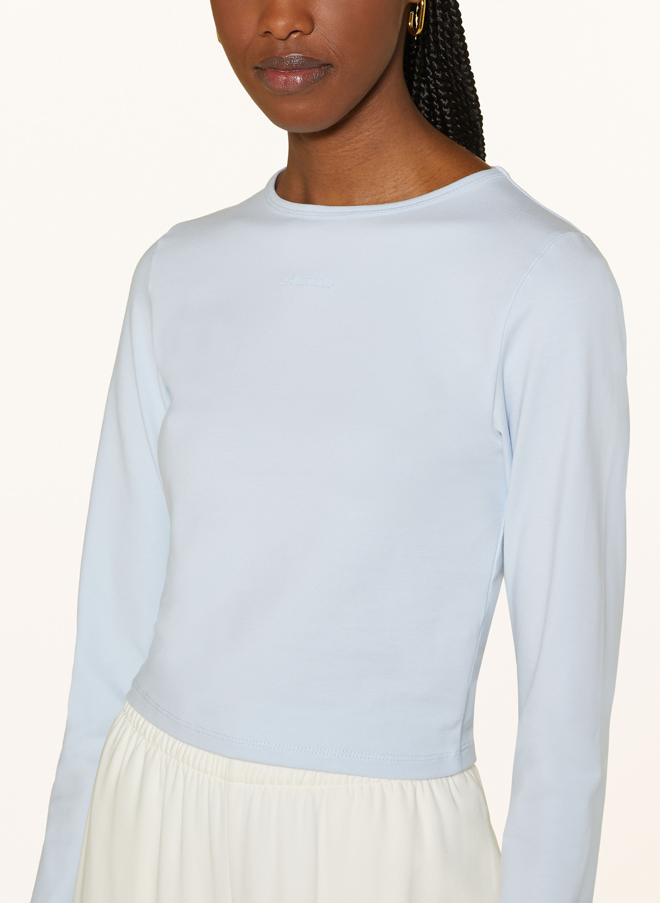 Thumbnail - Oh April Cropped-Longsleeve Ica blau